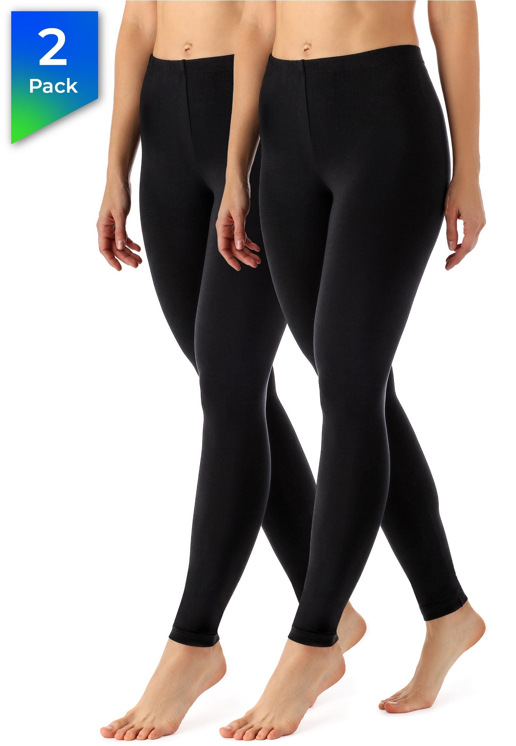 Merry Style Leggings Damen Viskose Hose mit weitem Bein MS10-143 (2-tlg) elastischer Bund, atmungsaktiv