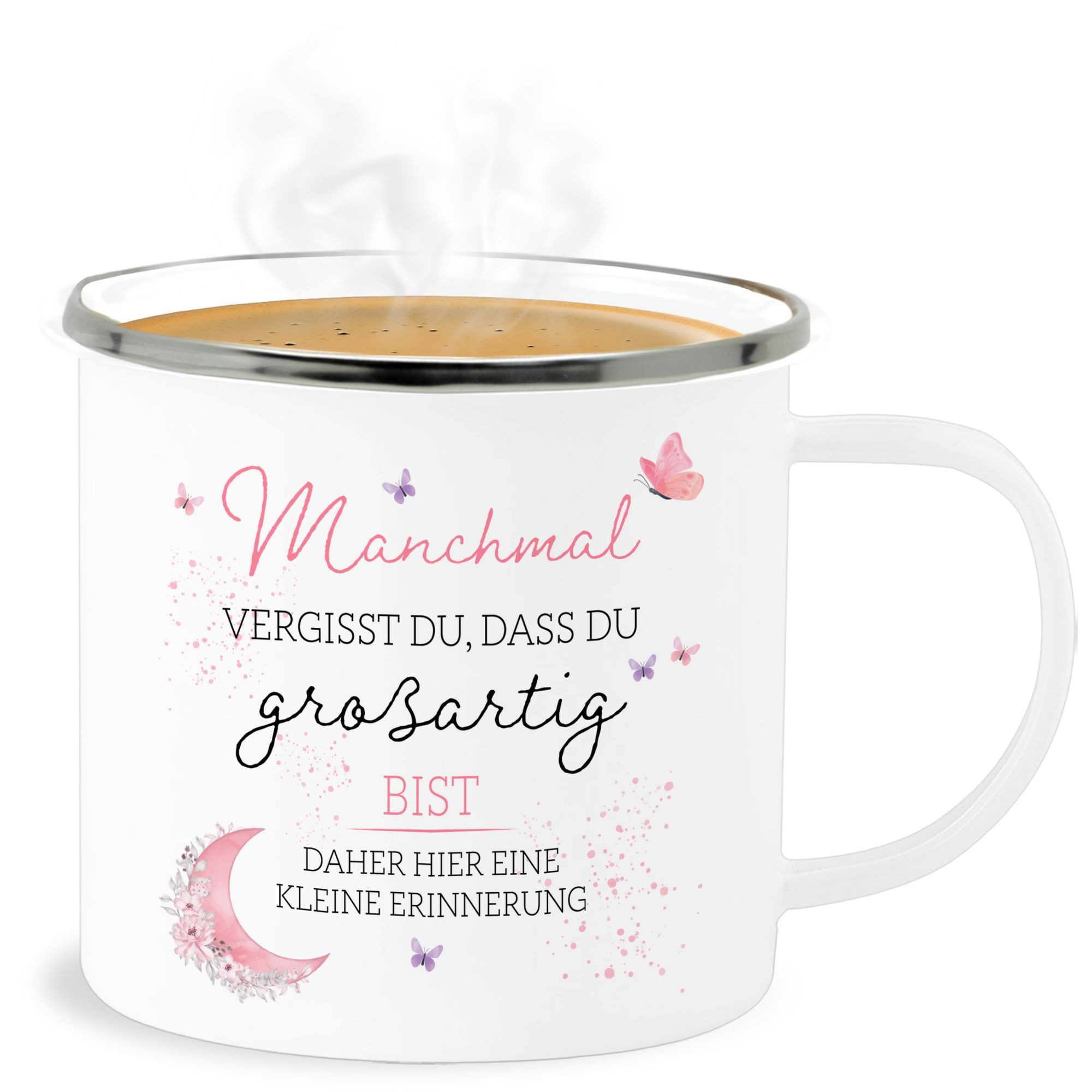 Shirtracer Becher Manchmal vergisst du dass du großartig bist, Geschenke für Frauen, G, 1-tlg., Stahlblech, Statement
