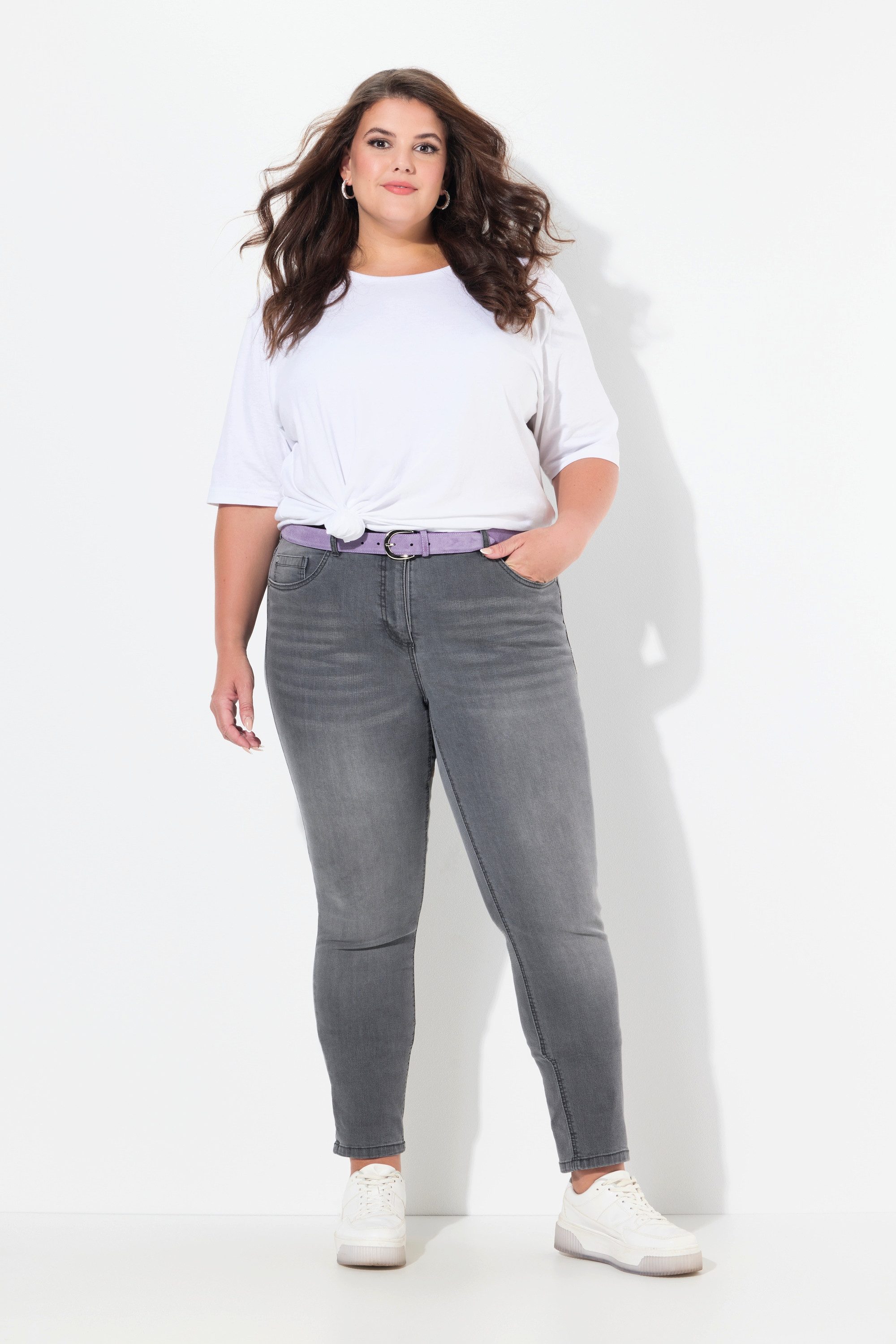 Ulla Popken Stretch-Hose Skinnyjeans Sarah schmale 5-Pocket-Form High Waist Bestseller – Bild 5 von 5