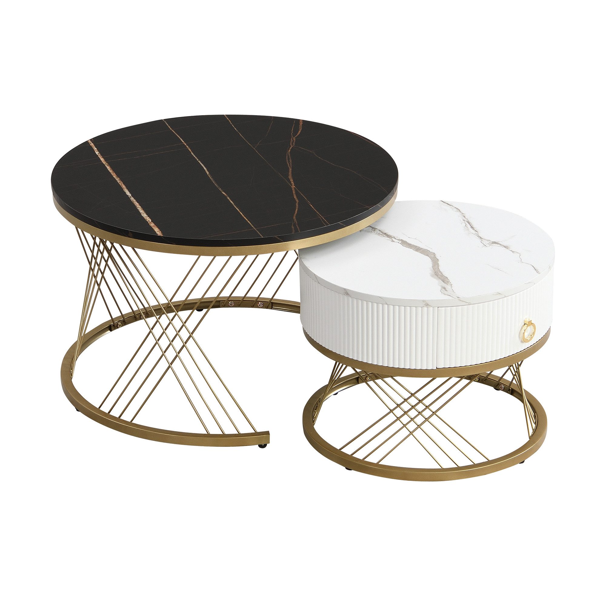 Couchtisch Couchtisch-Set( 2er-Set) Beistelltisch Zusammensetzbarer Esstisch