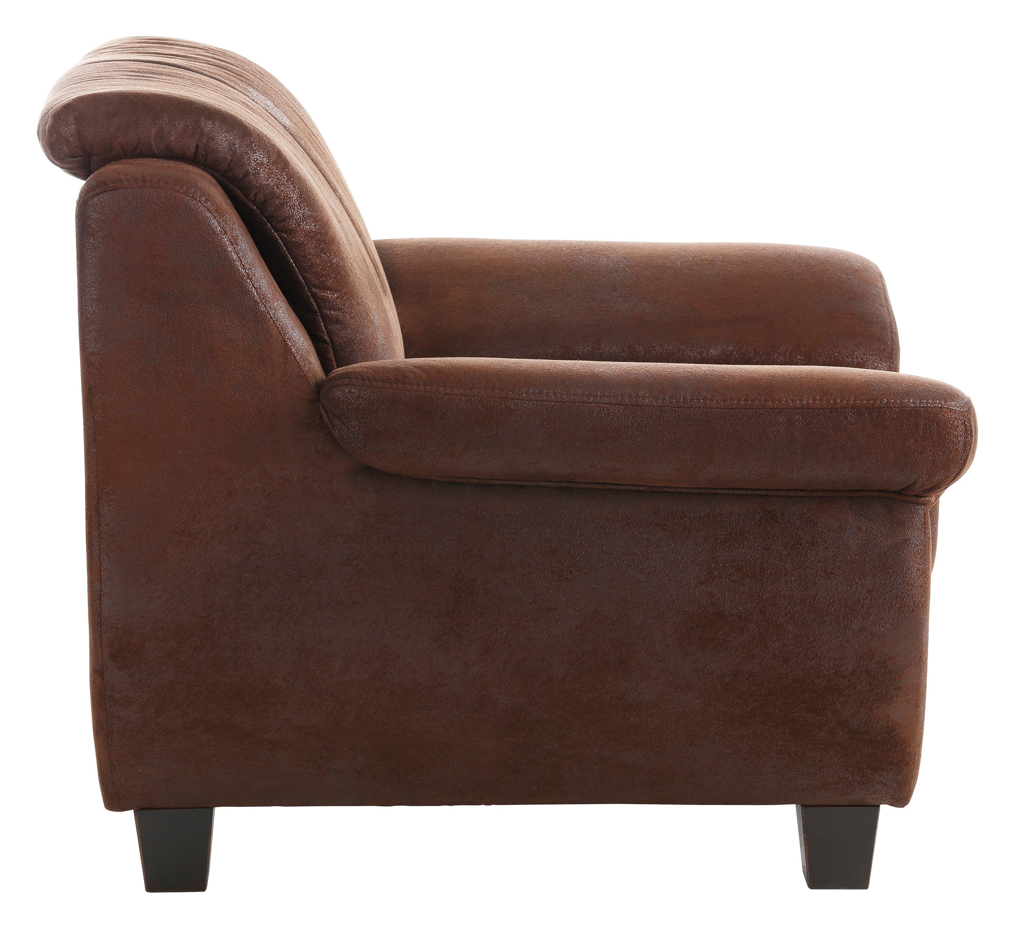 Home affaire Sessel Yesterday belastbar bis 140kg/ Sitz, Microfaser MELROSE®, mocca – Bild 5 von 5