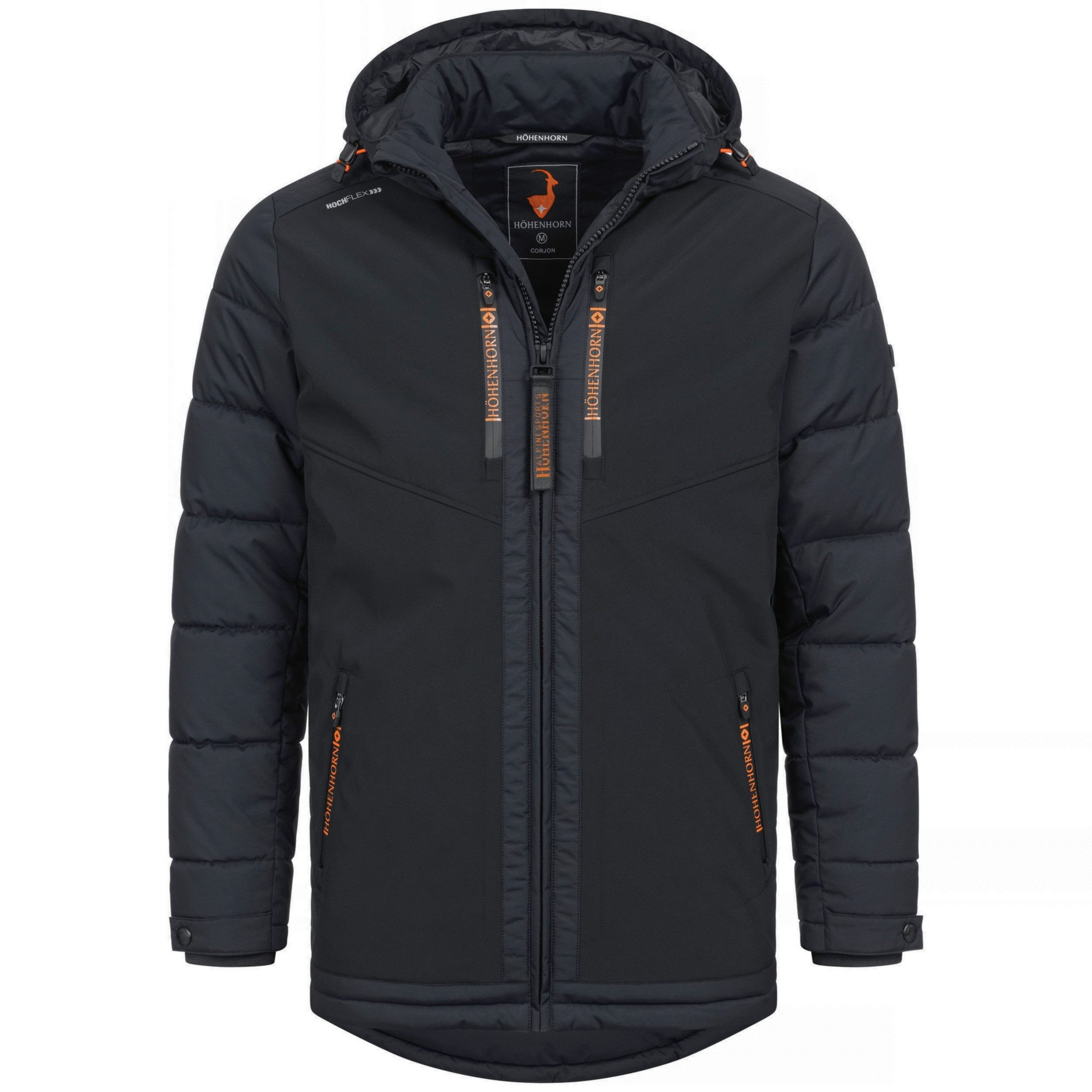 Höhenhorn Winterjacke Corjon Herren Winter Jacke für Männer Hybrid Softshell wasserabweisend, Gummierte Reißverschlüsse