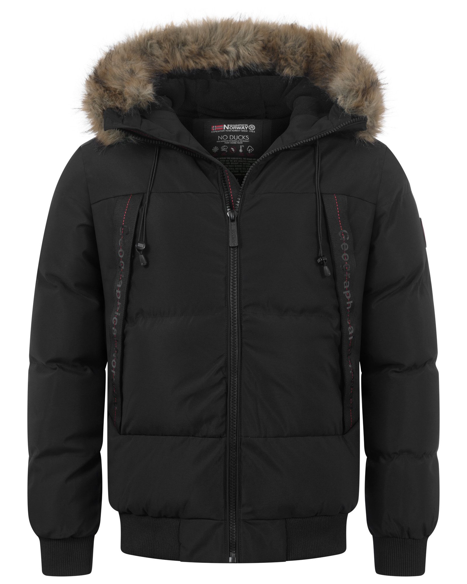 Geographical Norway Steppjacke Herren Winterjacke Extra warm gefüttert wasserabweisend Bomber Jacke