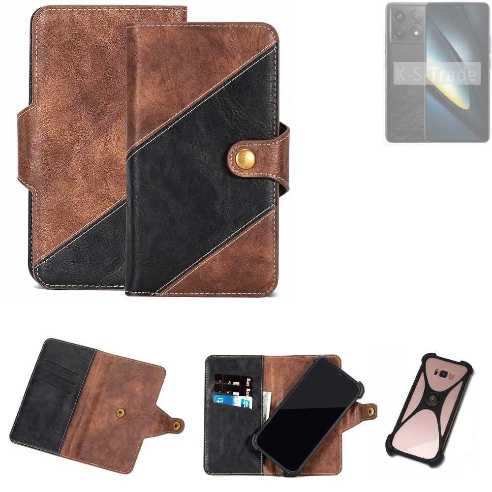 K-S-Trade Handyhülle für POCO F6 Pro, Handyhülle Schutzhülle Bookstyle Case Klapphülle Cover Hülle