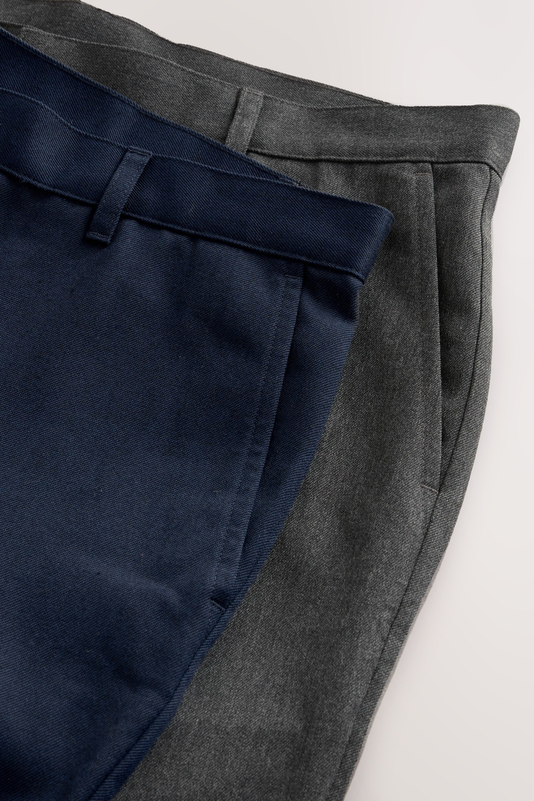 Next Stoffhose 2er-Pack Slim Fit Hosen ohne Bundfalten (2-tlg)