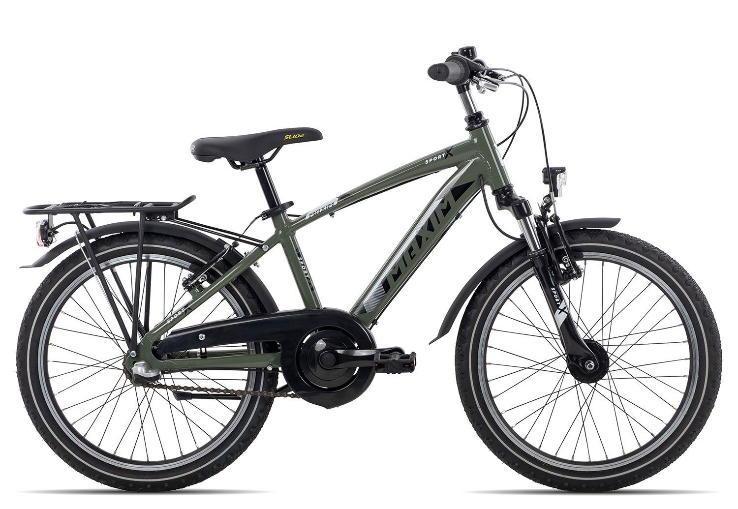 Maxim Kinderfahrrad Sporty 3 20, 3 Gang Shimano Nexus 3 Rücktritt Schaltwerk, Kinderrad 20 Zoll Junge Mädchen grün