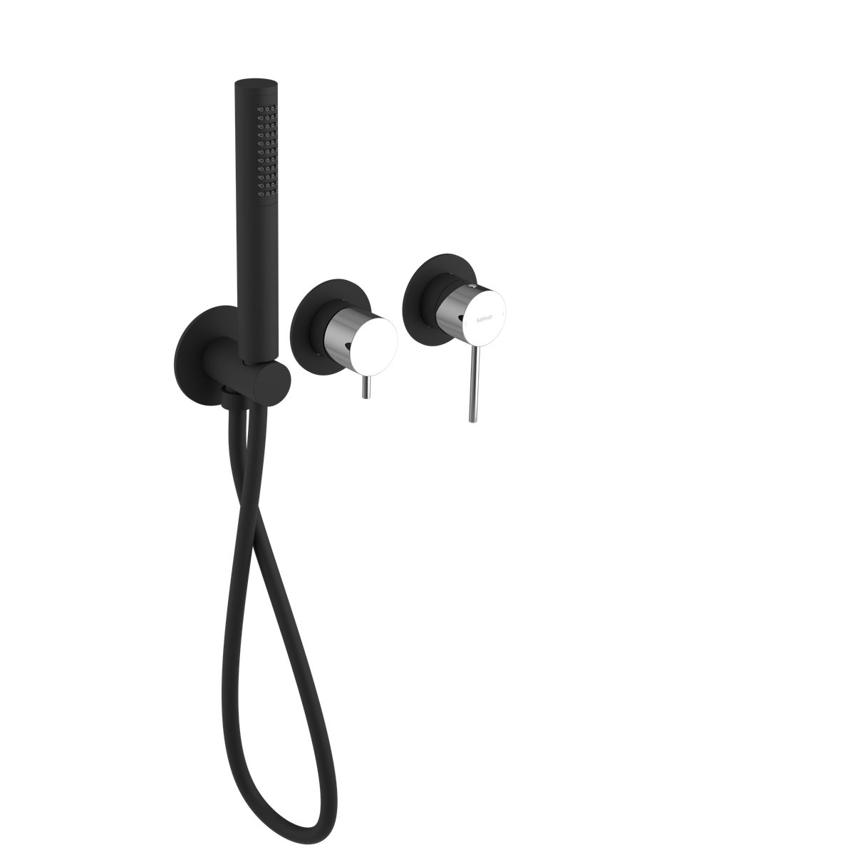Sapho Duscharmatur ULTRAMIX Unterputz-Duscharmatur/Wannenarmatur mit Handbrause, 2 Wege Sapho-UT045BC-SET