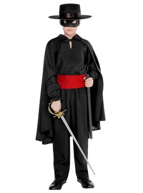 Maskworld Kostüm Zorro - Kostüm für Kinder, Offizielles Komplettkostüm des schwarzen Rächers für Kinder