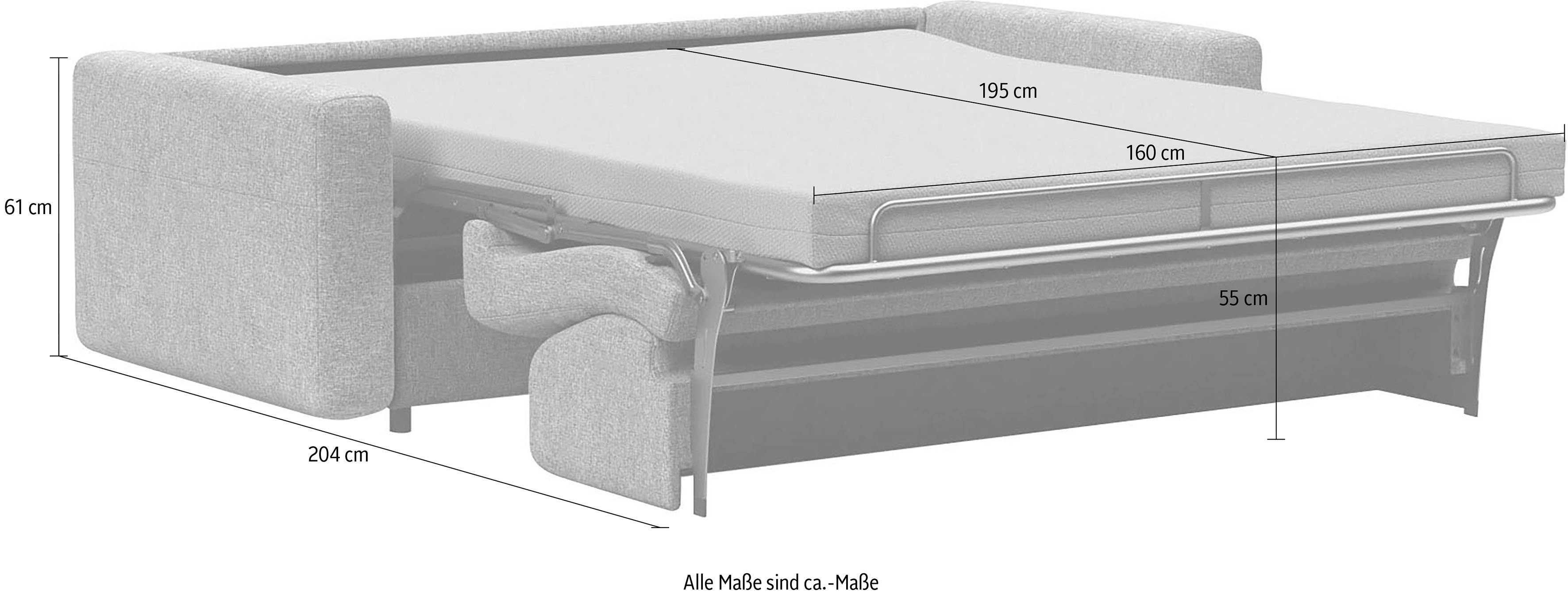 INNOVATION LIVING 3,5-Sitzer ™ Killian, innenliegende Federkernmatratze; Schlafhöhe 55cm