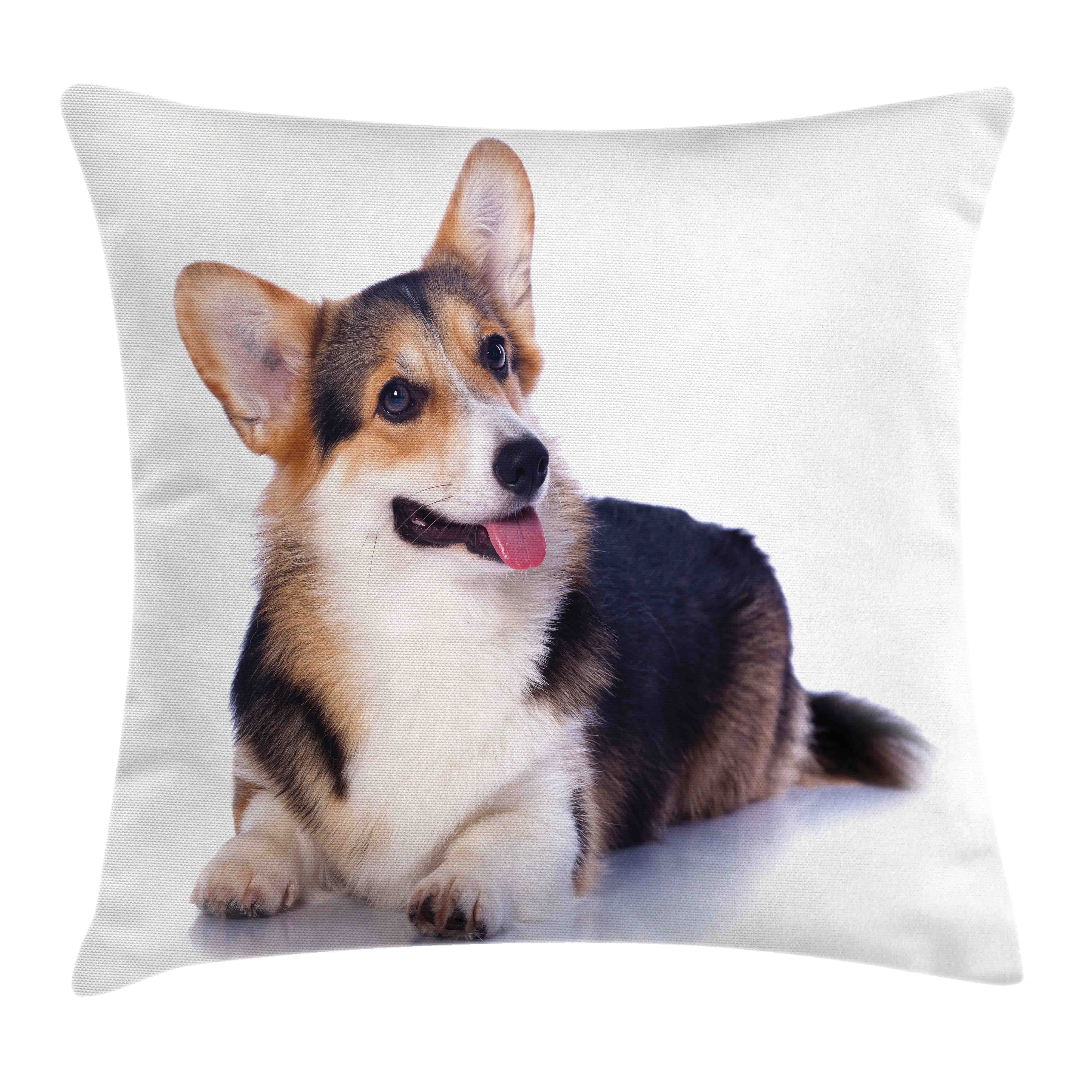 mit Corgi (1 Farbfesten Reißverschluss Welsh Farben Kissenhülle Abakuhaus Klaren Stück), mit Pembroke Kissenbezüge Druck, Waschbar Beidseitiger Hundeliebhaber-Kunst