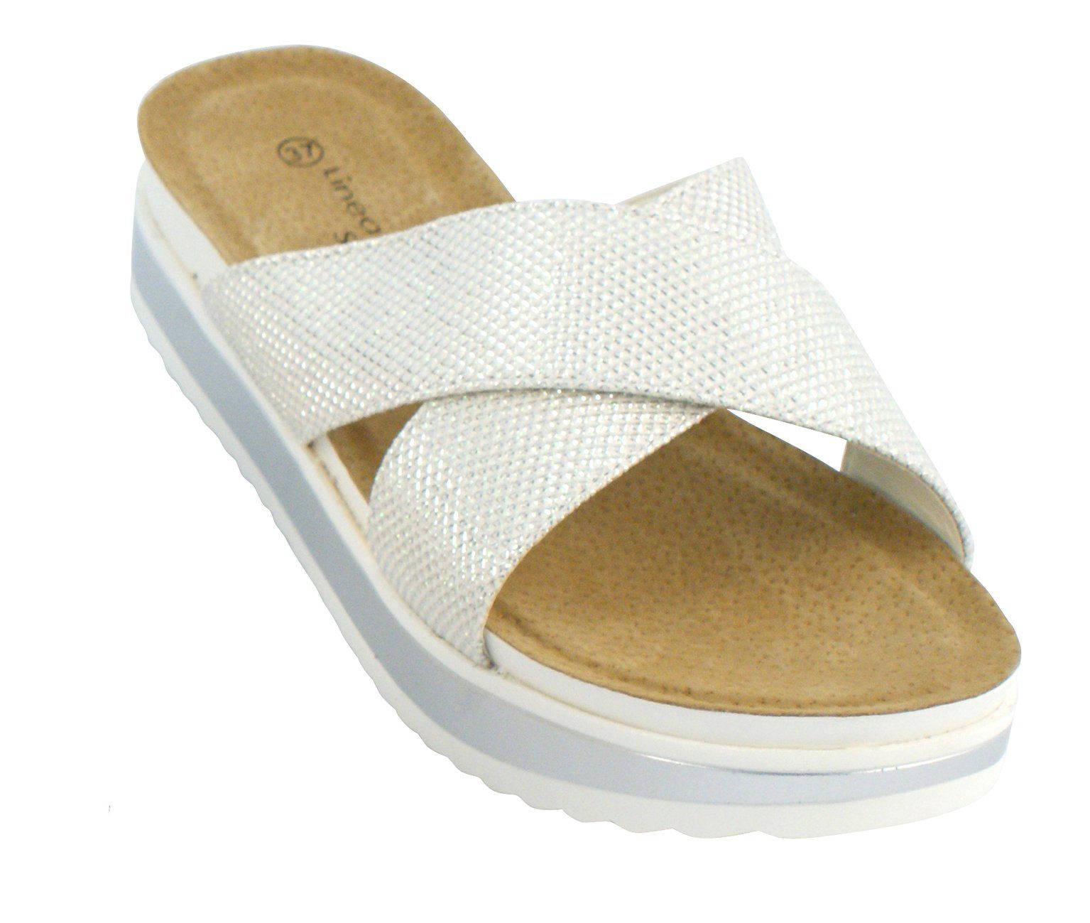Linea Scarpa Linea Scarpa Sydney Мулы Plateau Damen Silber Pantolette