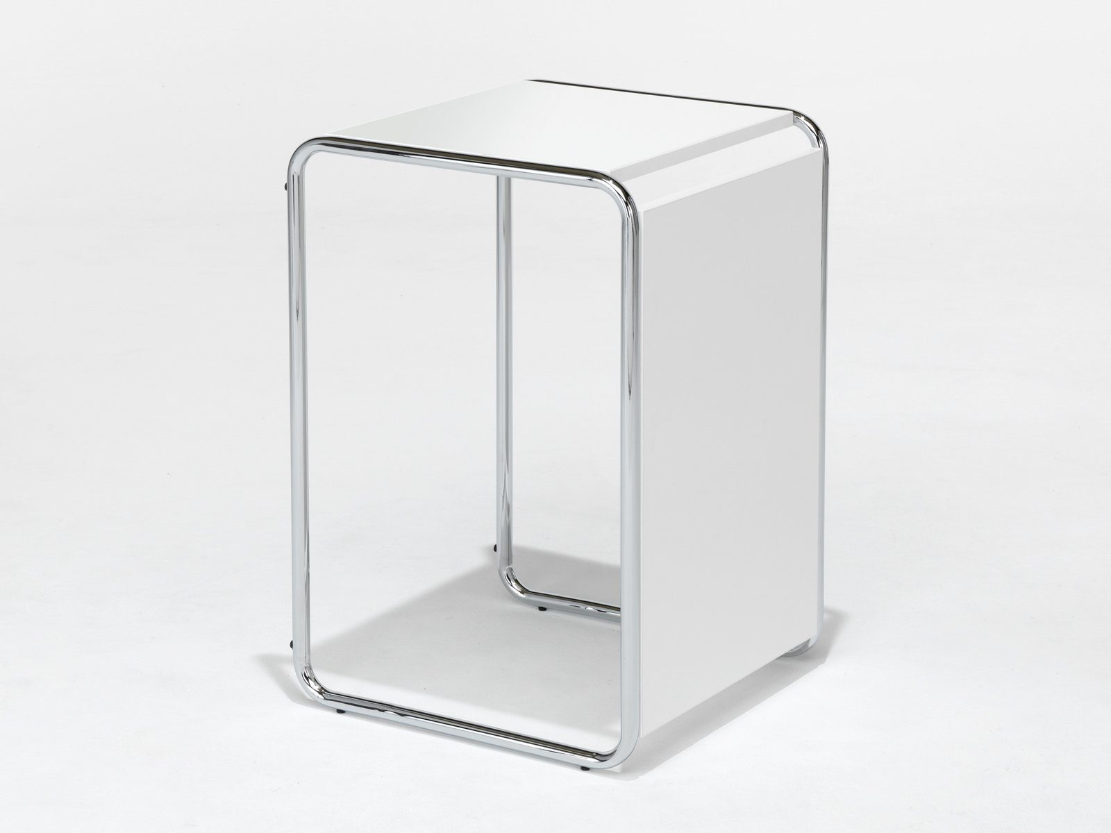 Mauser Sitzkultur Beistelltisch, klein-er Designer Couch-Tisch hoch, Loungetisch Bauhaus-stil, H: 67cm