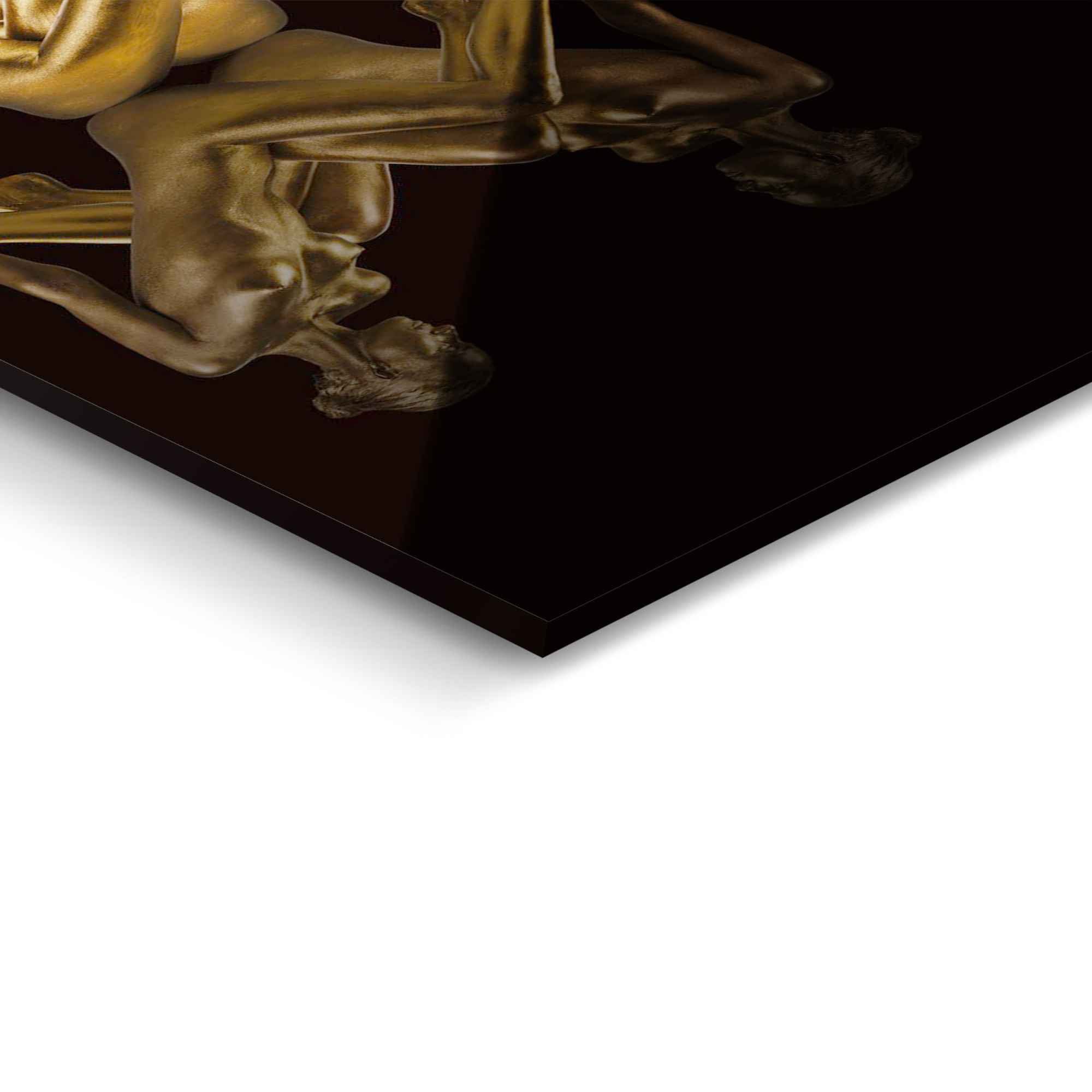 Reinders! Glasbild Glasbild Frauen in Symmetrie Frau - (1 St) Caleidoscoop, Gold