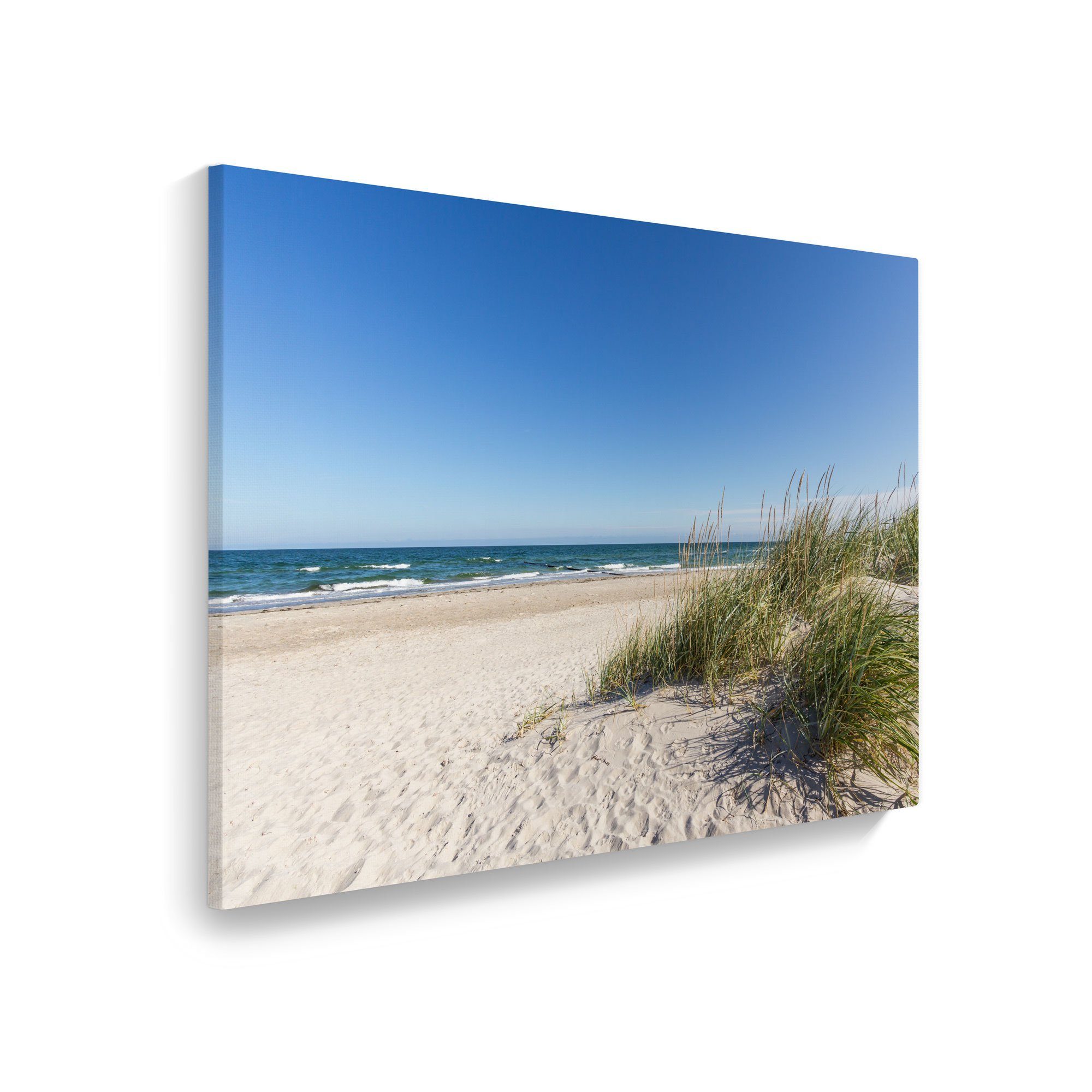 WallSpirit Leinwandbild "Strand Ostsee" - XXL Wandbild