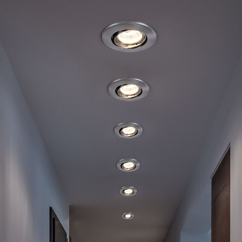 Beleuchtung Paulmann Wohnraum Spot Einbaustrahler LED Einbaustrahler, Leuchten rund 6er Lampen Warmweiß, inklusive, Set Leuchtmittel