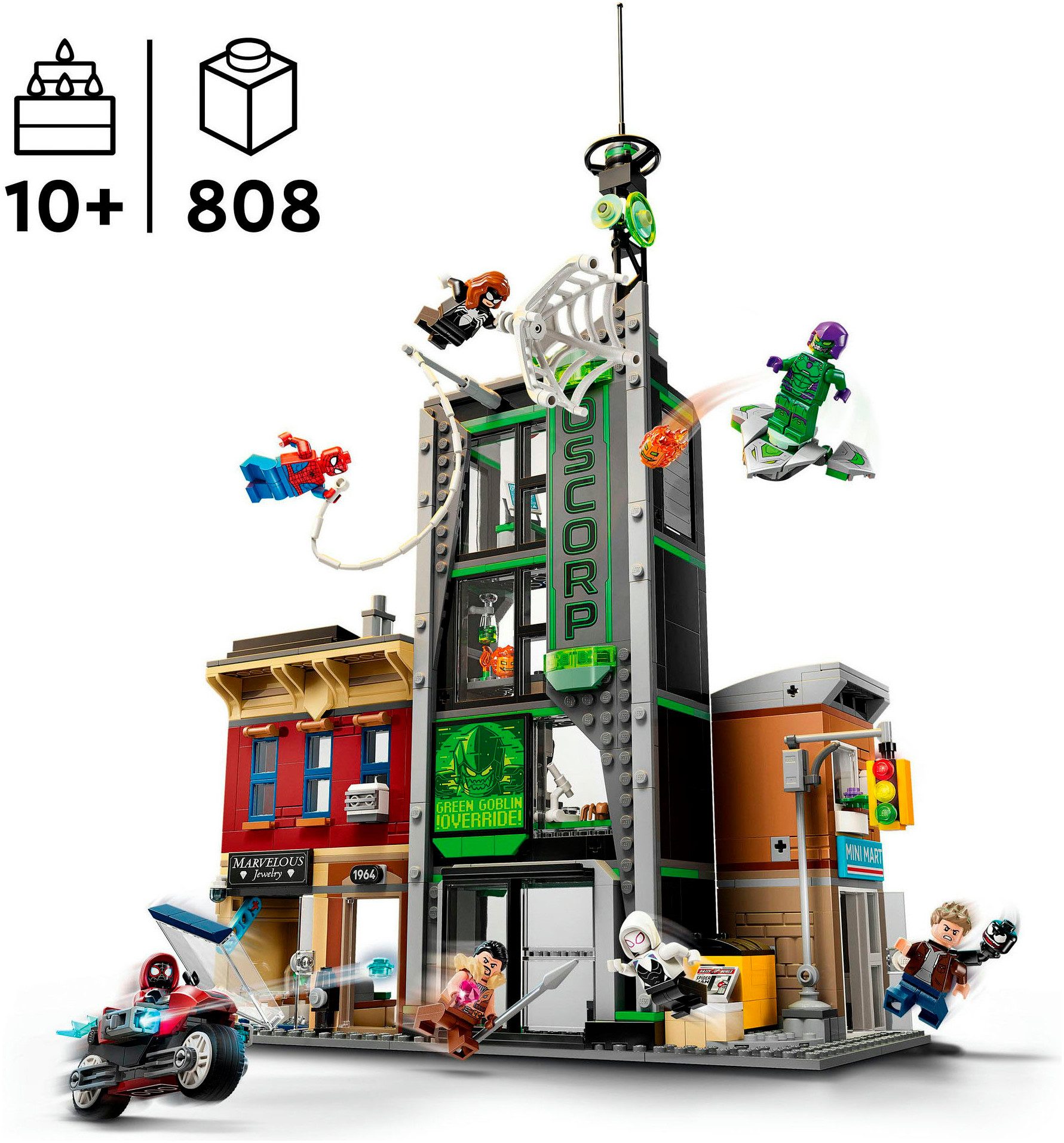 LEGO® Spider-Man vs. Oscorp (76324), LEGO Super Heroes Konstruktionsspielsteine, (808 St), Made in Europe