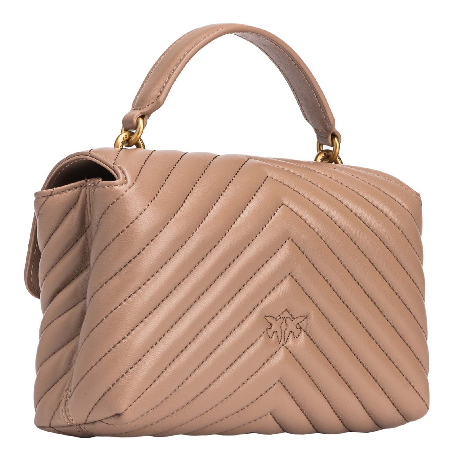 PINKO Handtasche Mini CL Sheep Nappa Chevron, aus echtem Schafsleder