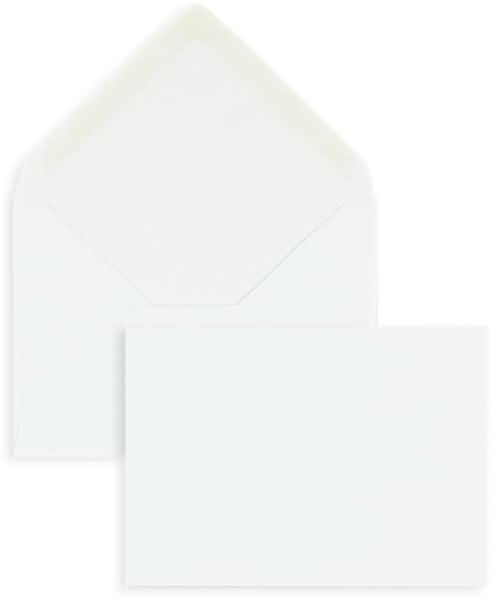 Blanke Briefhüllen Briefumschlag Briefumschläge 81x114mm (DIN C7) 100g/qm gummiert VE=100 Stück weiß.
