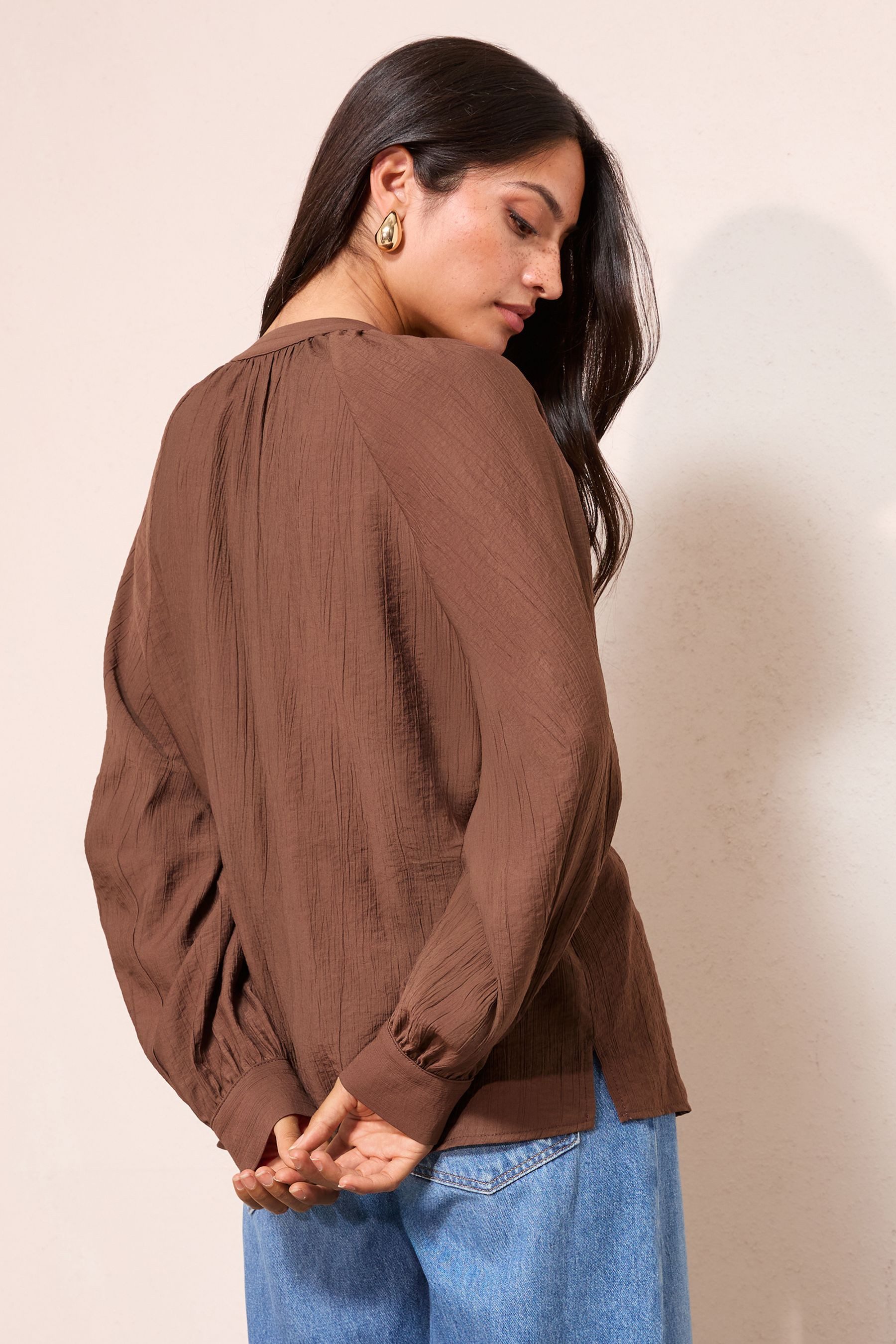 Friends Like These Hemdbluse Friends Like These strukturierte Bluse ohne Kr günstig online kaufen