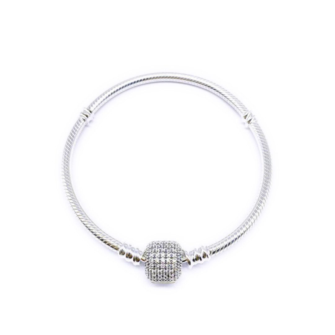 PANDACHARMS Charm-Armband mit Pavé Verschluss, aus 925er Sterling Silber, L günstig online kaufen