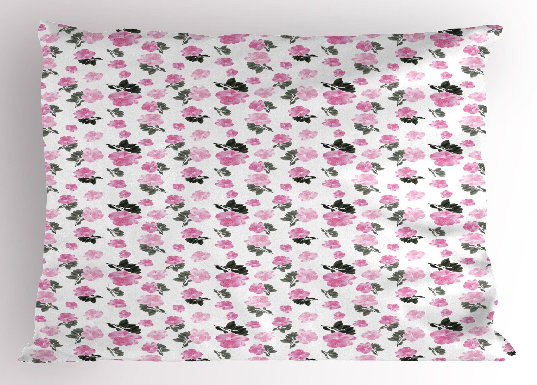 Kissenbezüge Dekorativer Size Kissenbezug, Pfingstrose Stück), (1 Blumen-Kunst Standard Romantische Pinkish King Gedruckter Abakuhaus