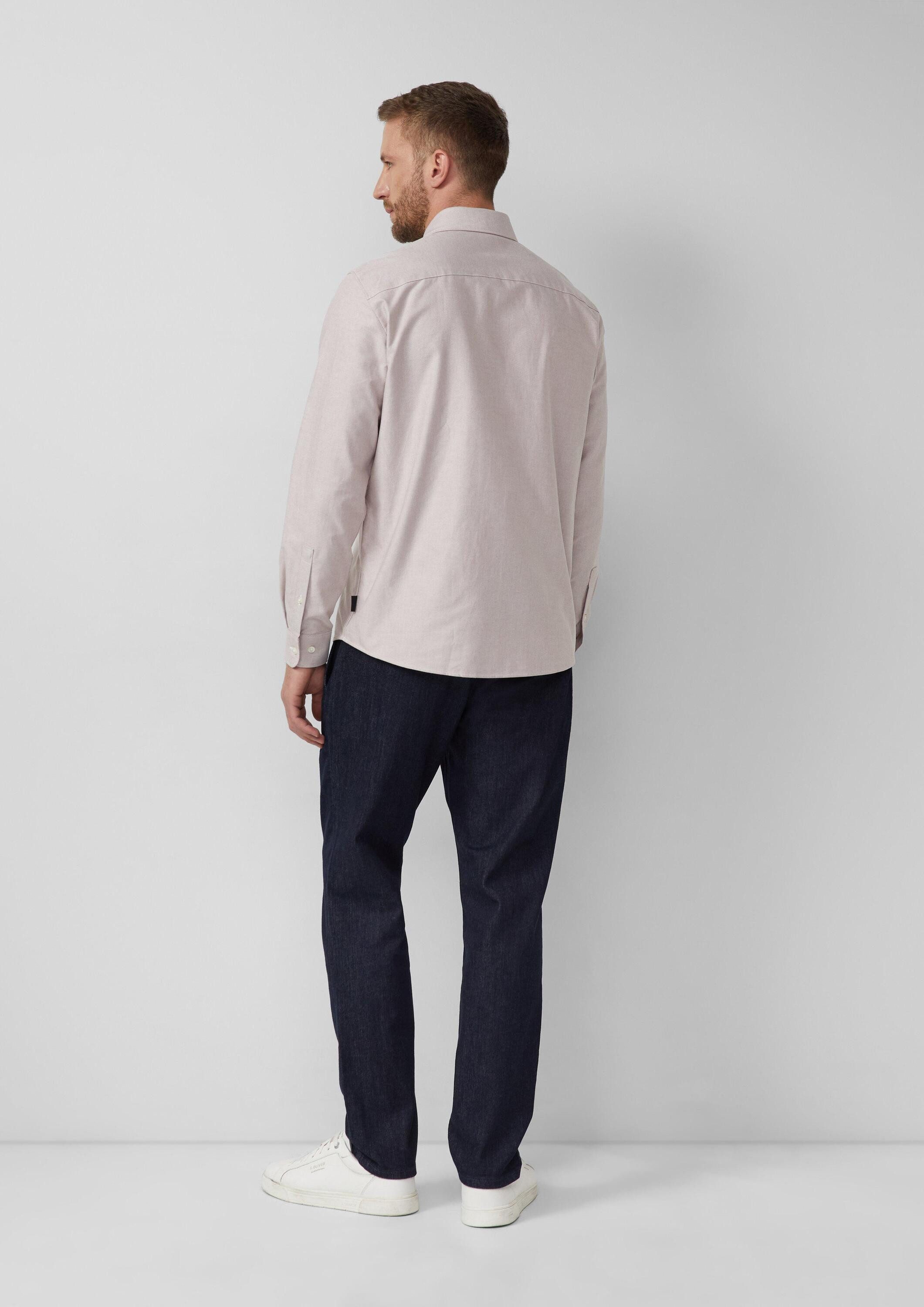 s.Oliver Langarmhemd Hemd Regular Fit: Oxfordhemd mit Button-Down-Kragen