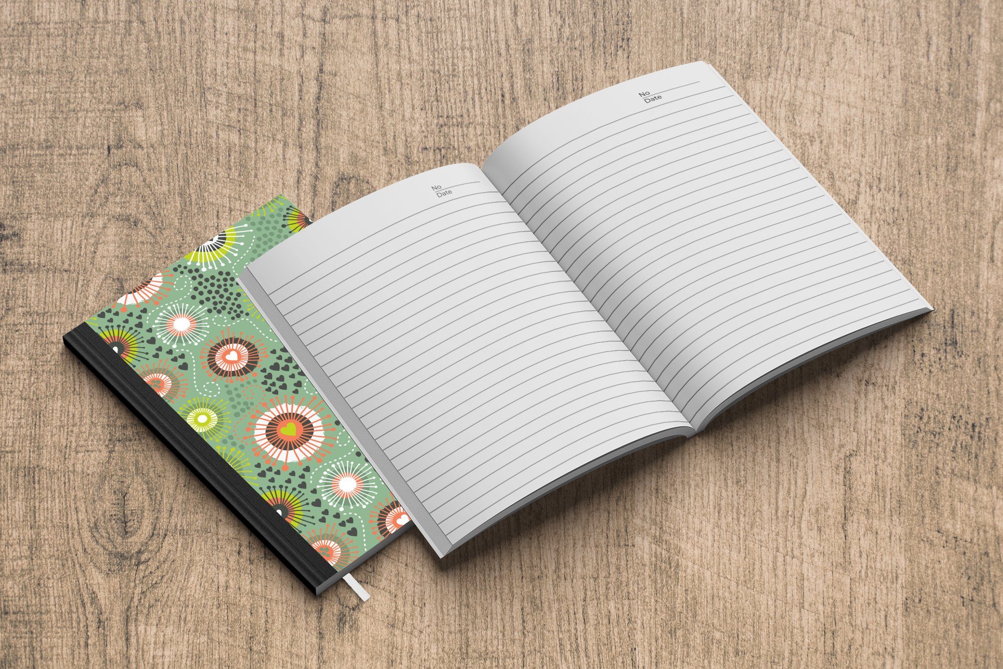 Haushaltsbuch Tagebuch, MuchoWow - Notizbuch Merkzettel, - Design 98 A5, Blume Herzen, Seiten, Notizheft, Journal,
