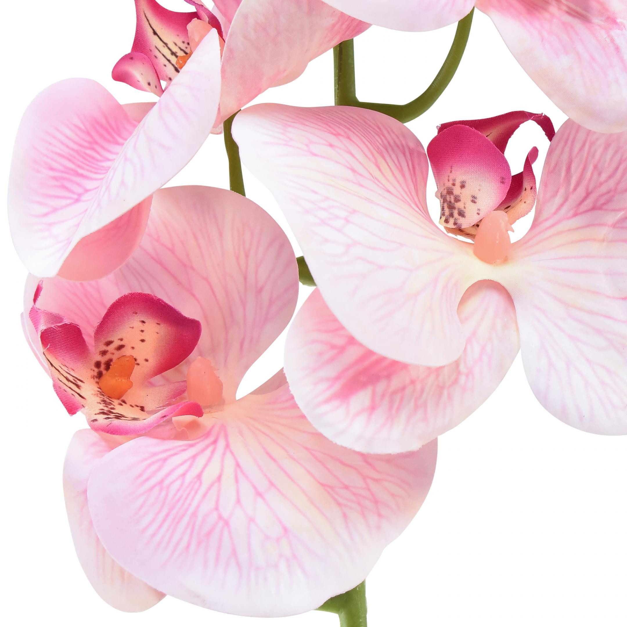 Kunstorchidee Orchidee Phalaenopsis Kunstblume Rosa Weiß 96cm 9 Blüten Deko günstig online kaufen