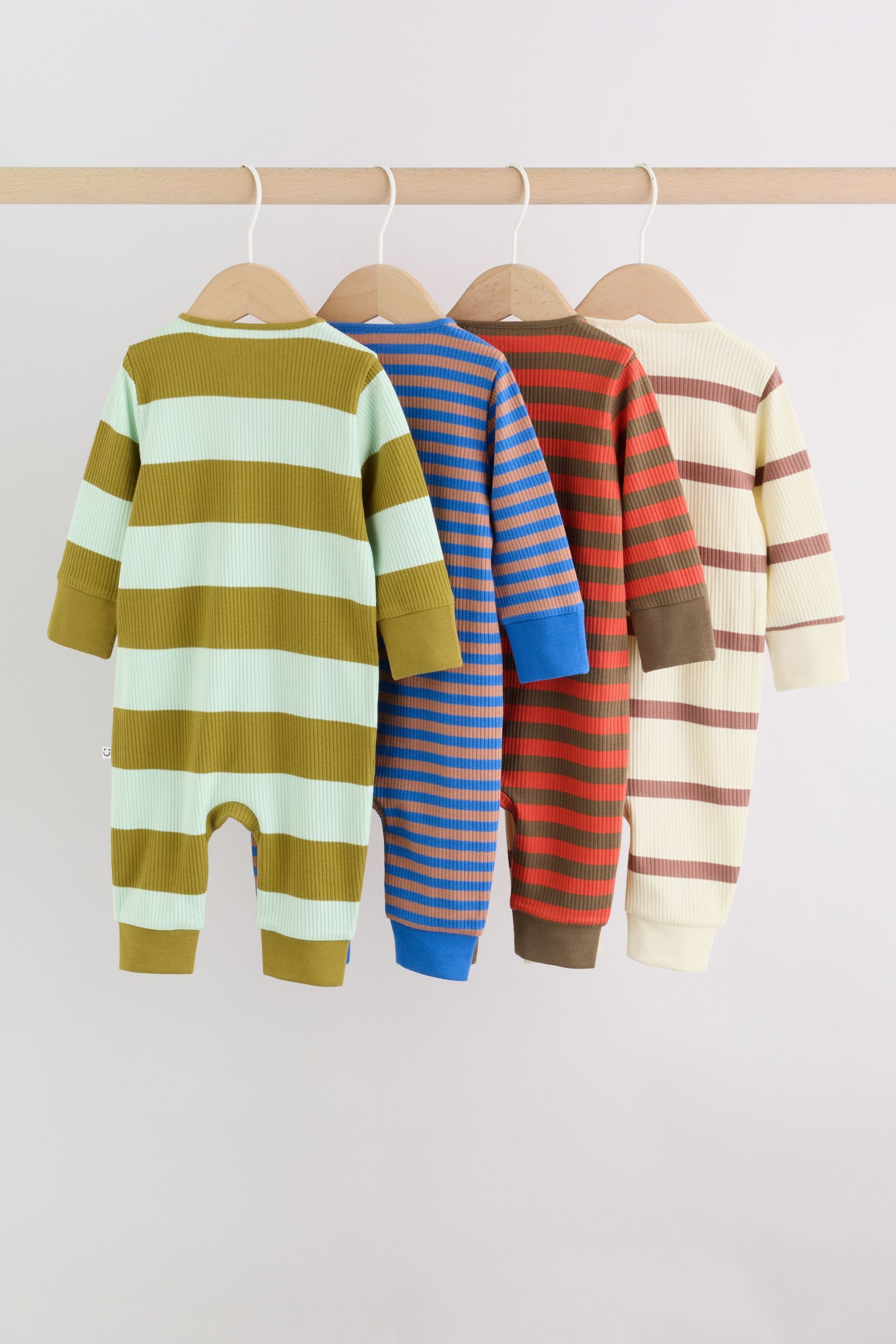 Next Schlafoverall Babyschlafanzüge mit Zweiwege-RV, 4er-Pack (4-tlg) – Bild 3 von 5