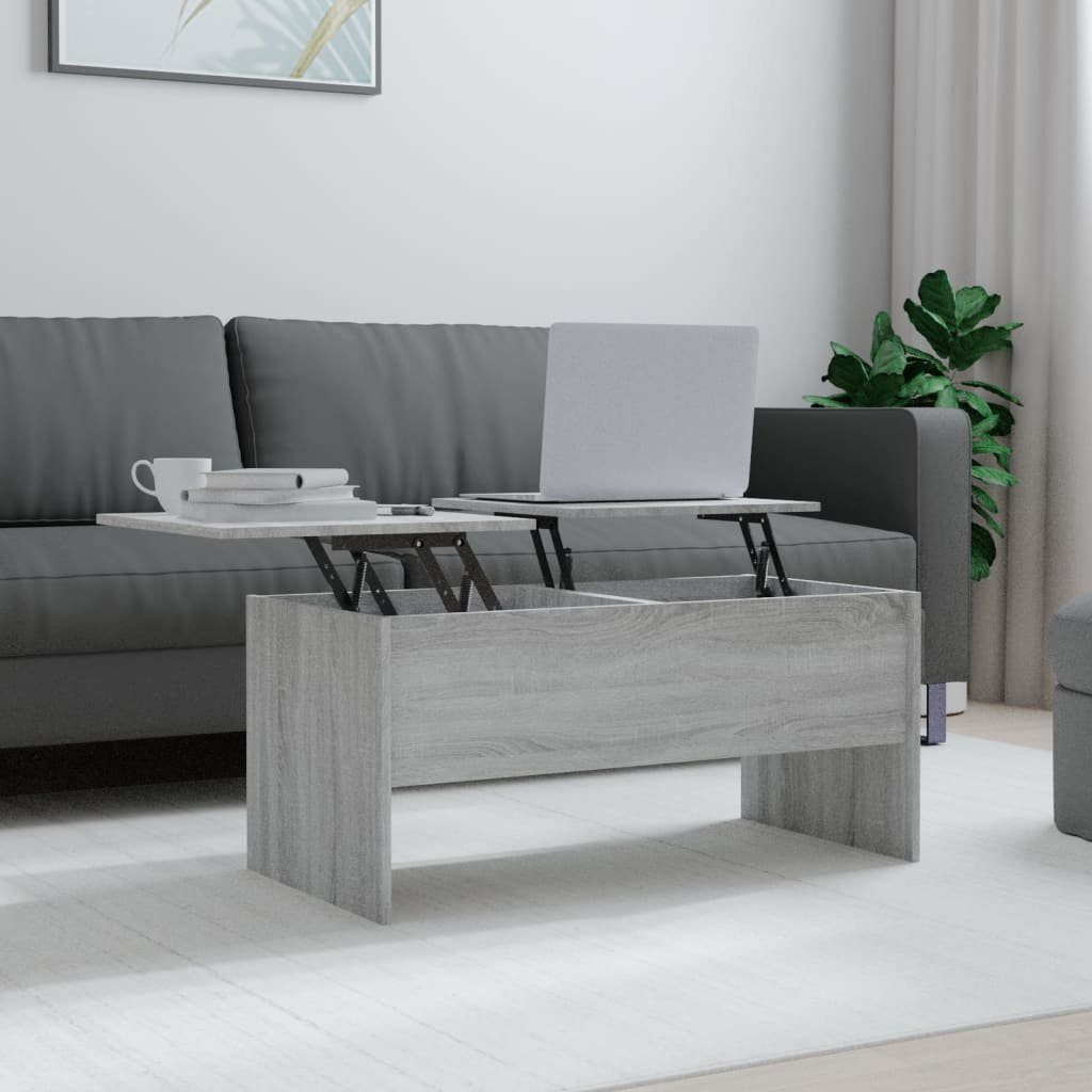 Grau 102x50,5x46,5 Grau Holzwerkstoff vidaXL Sonoma Couchtisch Couchtisch cm Sonoma | (1-St) Grau Sonoma