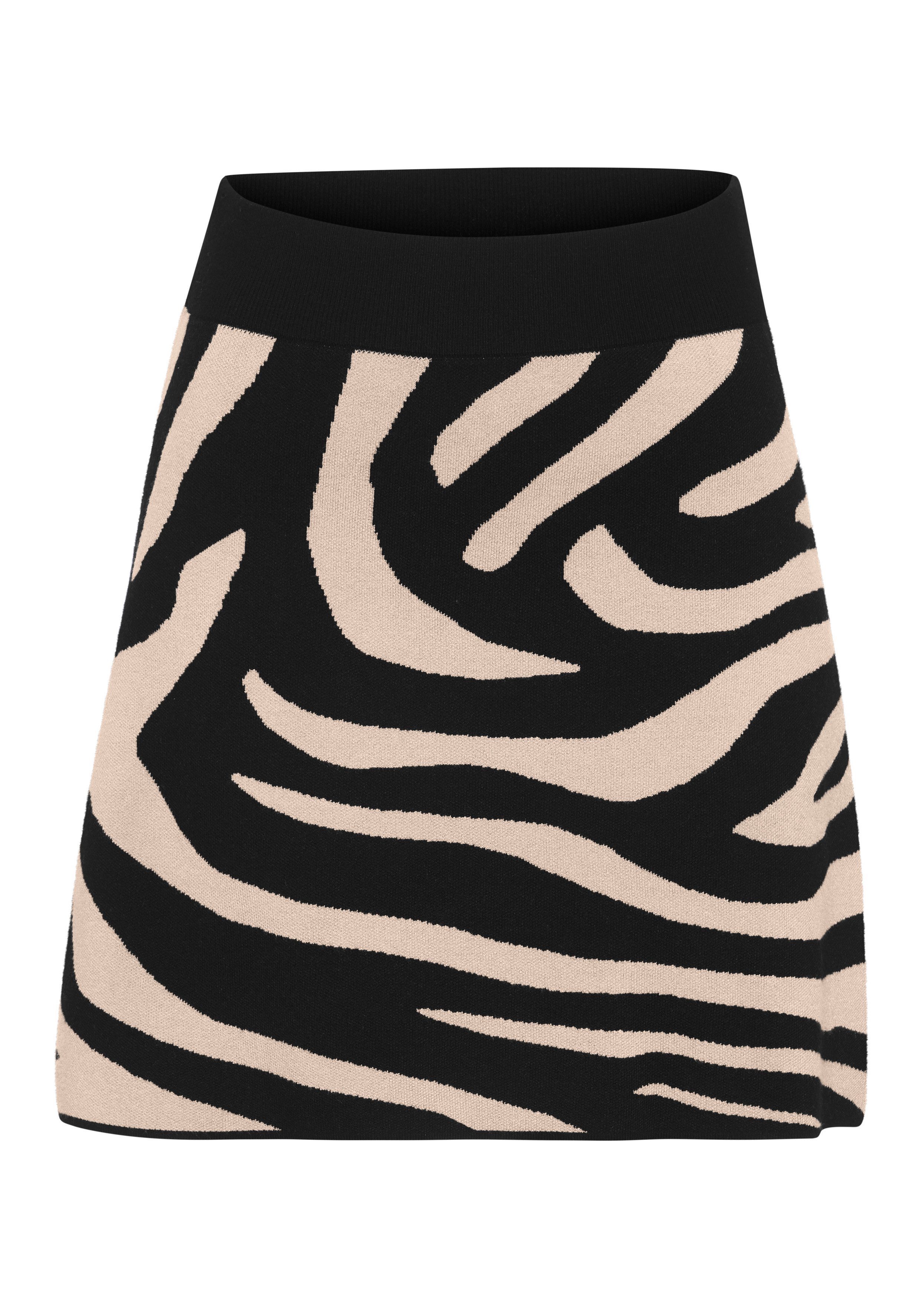 LASCANA Strickrock mit Animalmuster und leicht ausgestellter Passform Minirock aus softer Strickware, kurzer Rock mit elastischem Bund. € 39,99