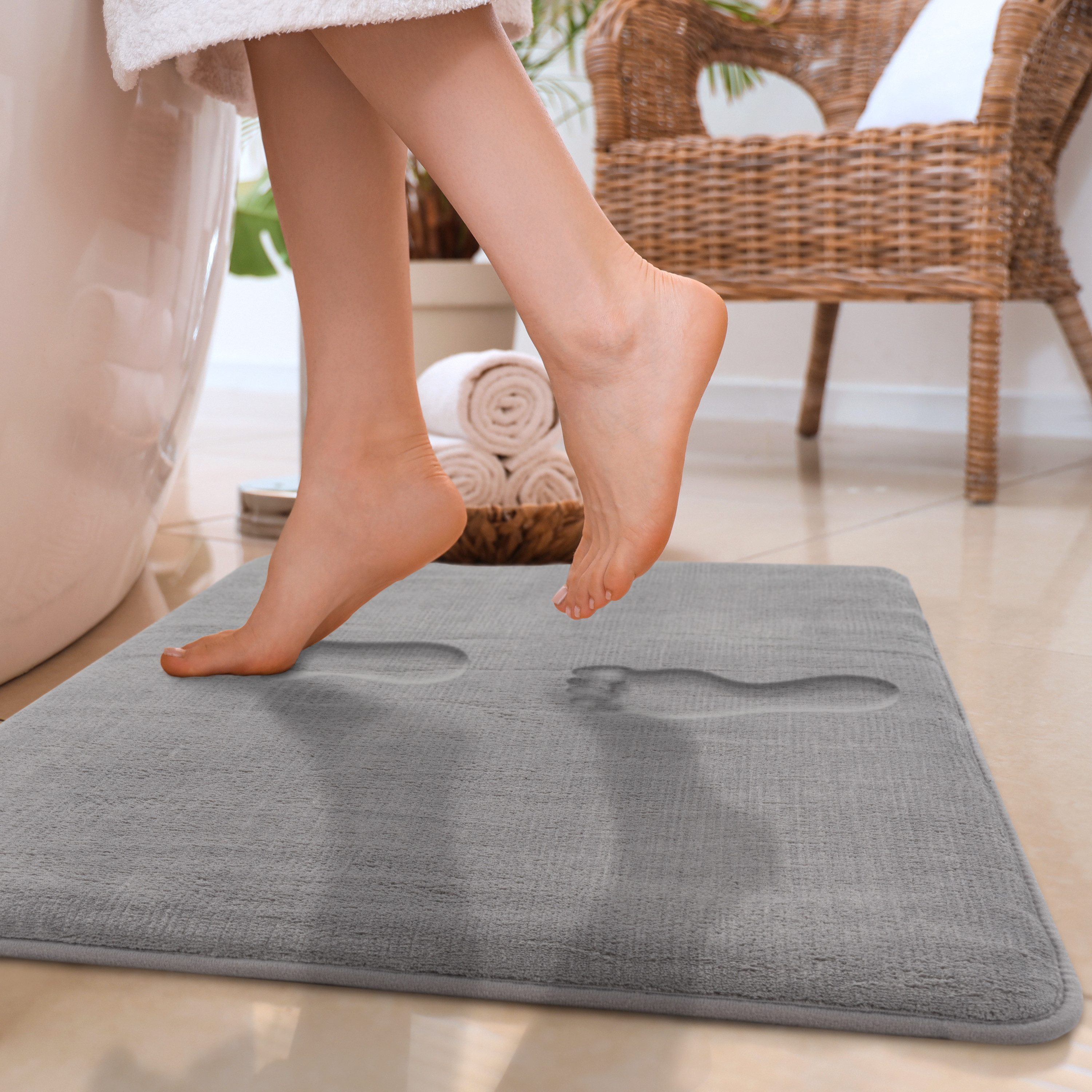 Paco Home Badematte Corby 255, Memory-Schaum Effekt, Höhe 13 mm, rutschhemm günstig online kaufen