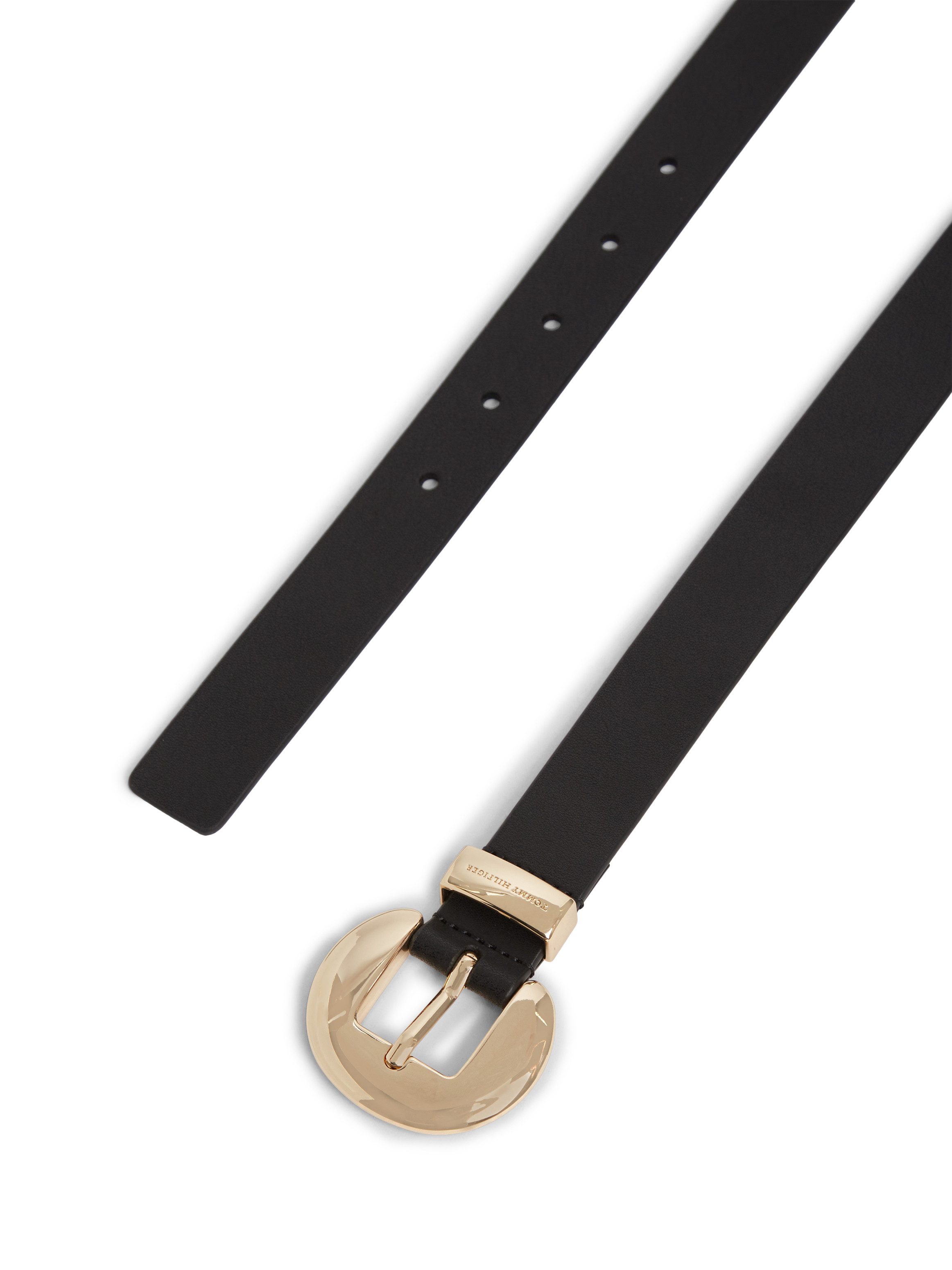 Tommy Hilfiger Ledergürtel OVAL 2.5 cm breit Größenverstellbar durch Schnalle