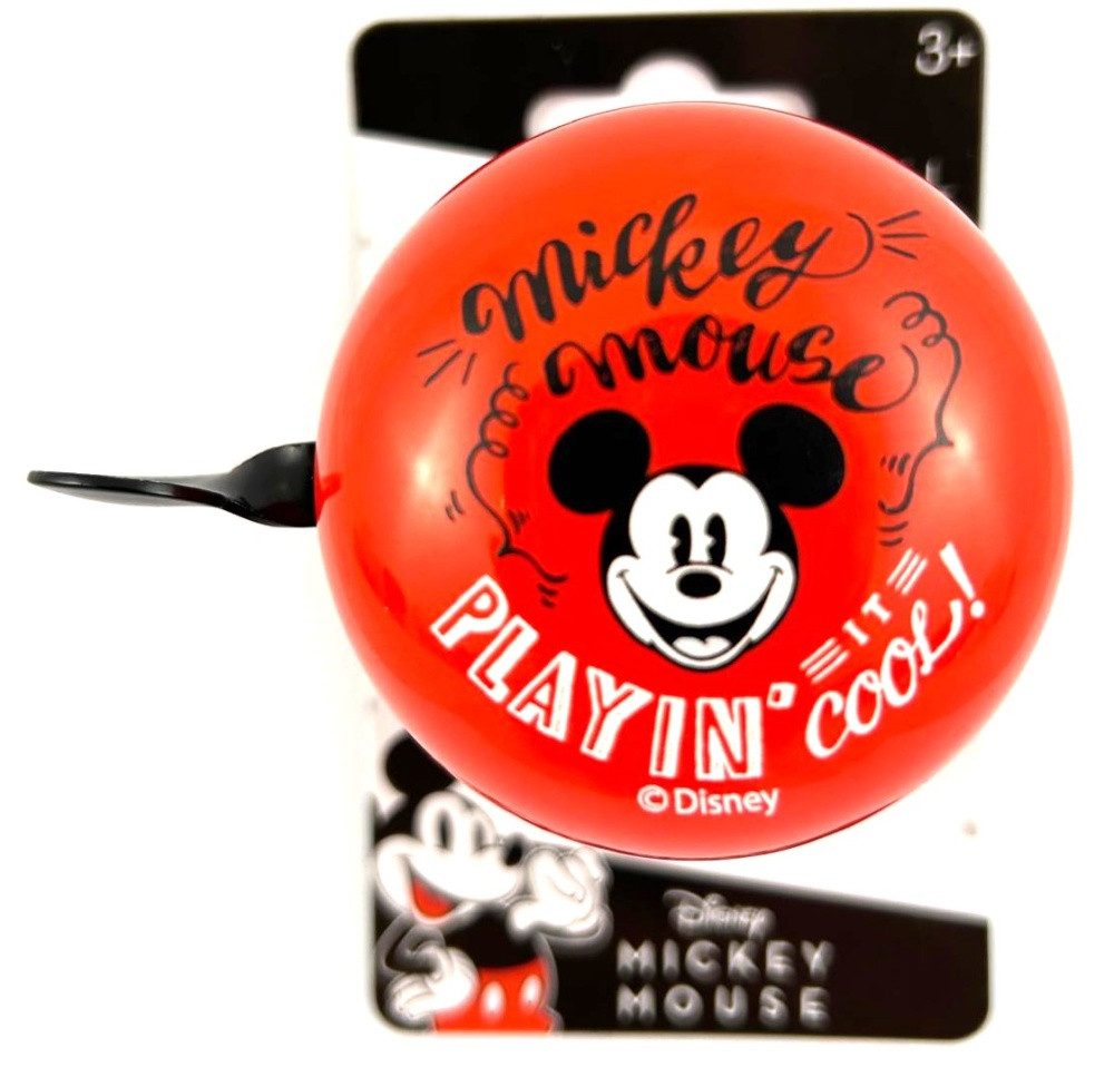 Seven Polska Fahrradklingel Disney 2-Klang "MICKEY RED", Ø 60mm, Retro Bell