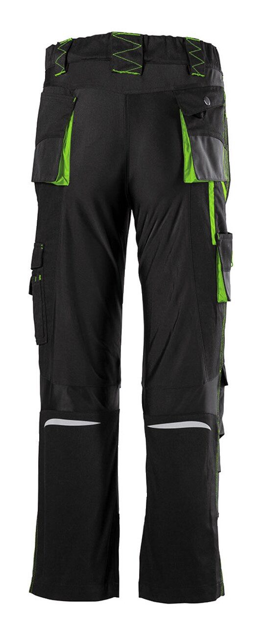 fortis Cargohose Kids Bundhose twenty-four, schwarz/limegreen