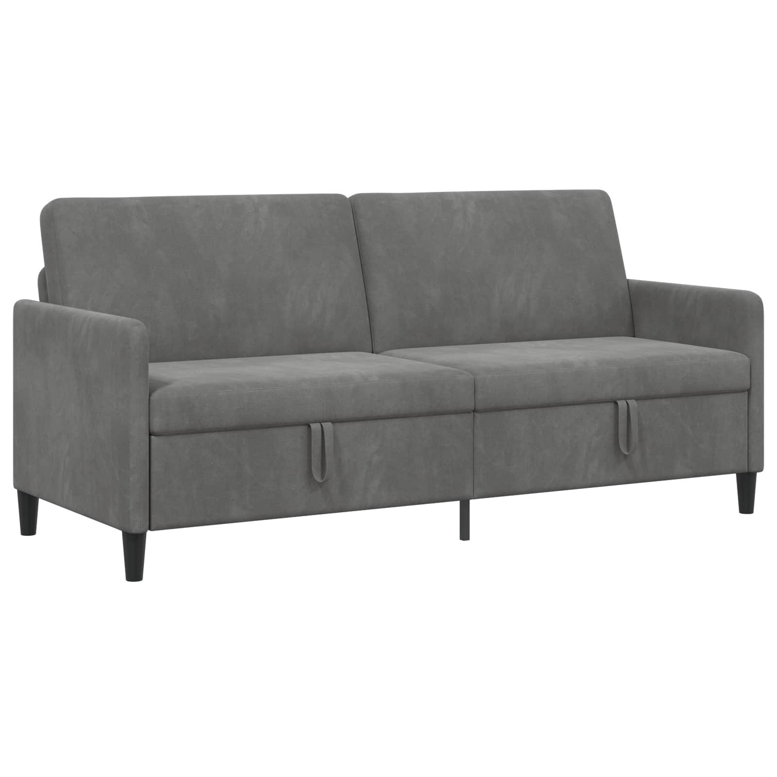 vidaXL Sofa Sofa mit Stauraum Dunkelgrau 192 x 78 x 87 cm Polyester, 1 Teile