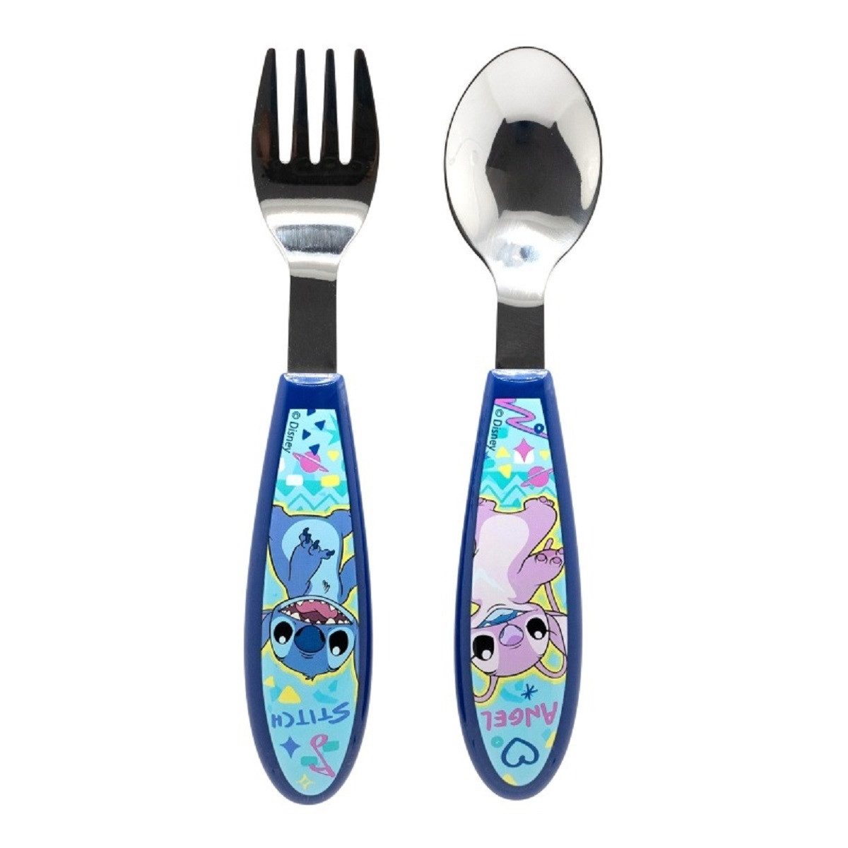 Kinderbesteck Set 2-teilig – Löffel & Gabel mit Motivgriffen
