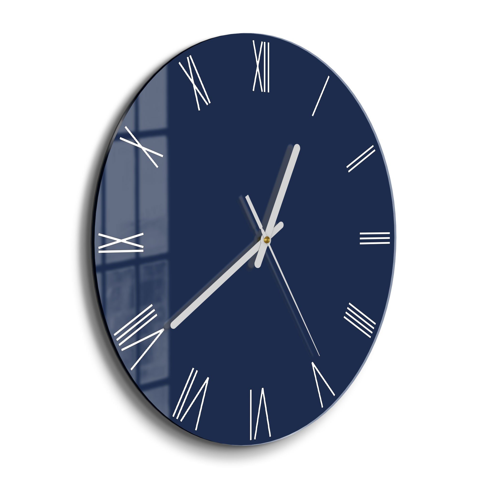 DEQORI Wanduhr 'Unifarben - Dunkelblau' (Glas günstig online kaufen
