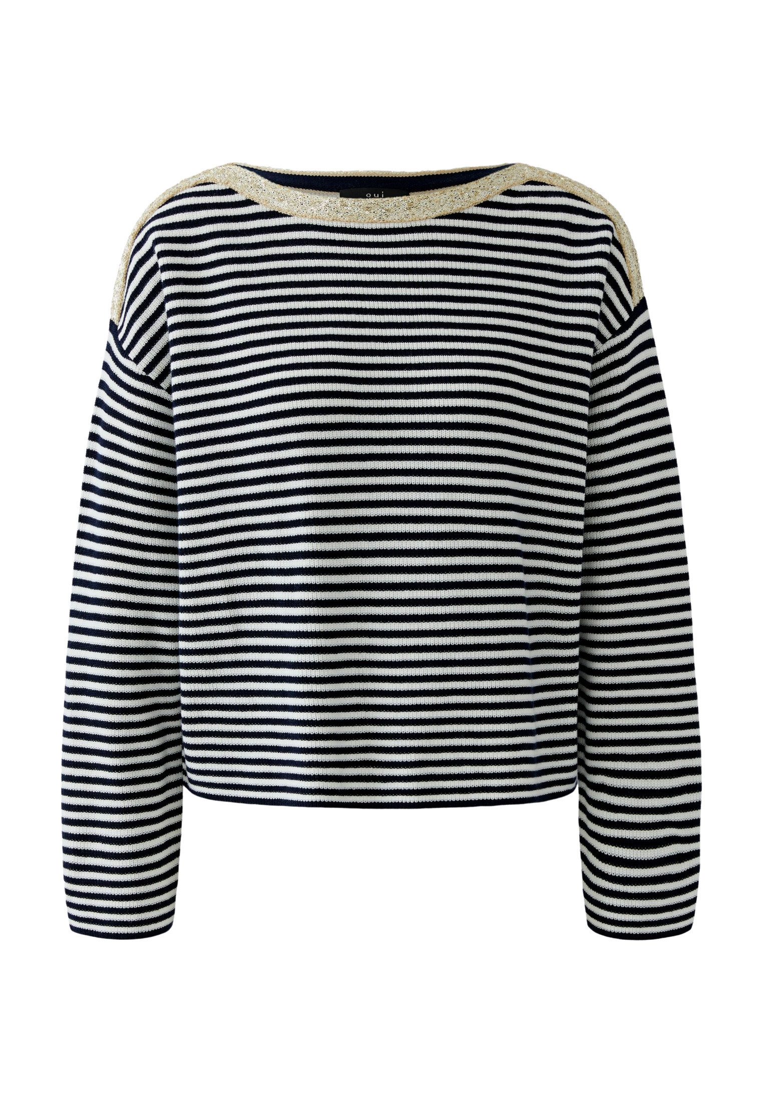 Oui Rundhalspullover