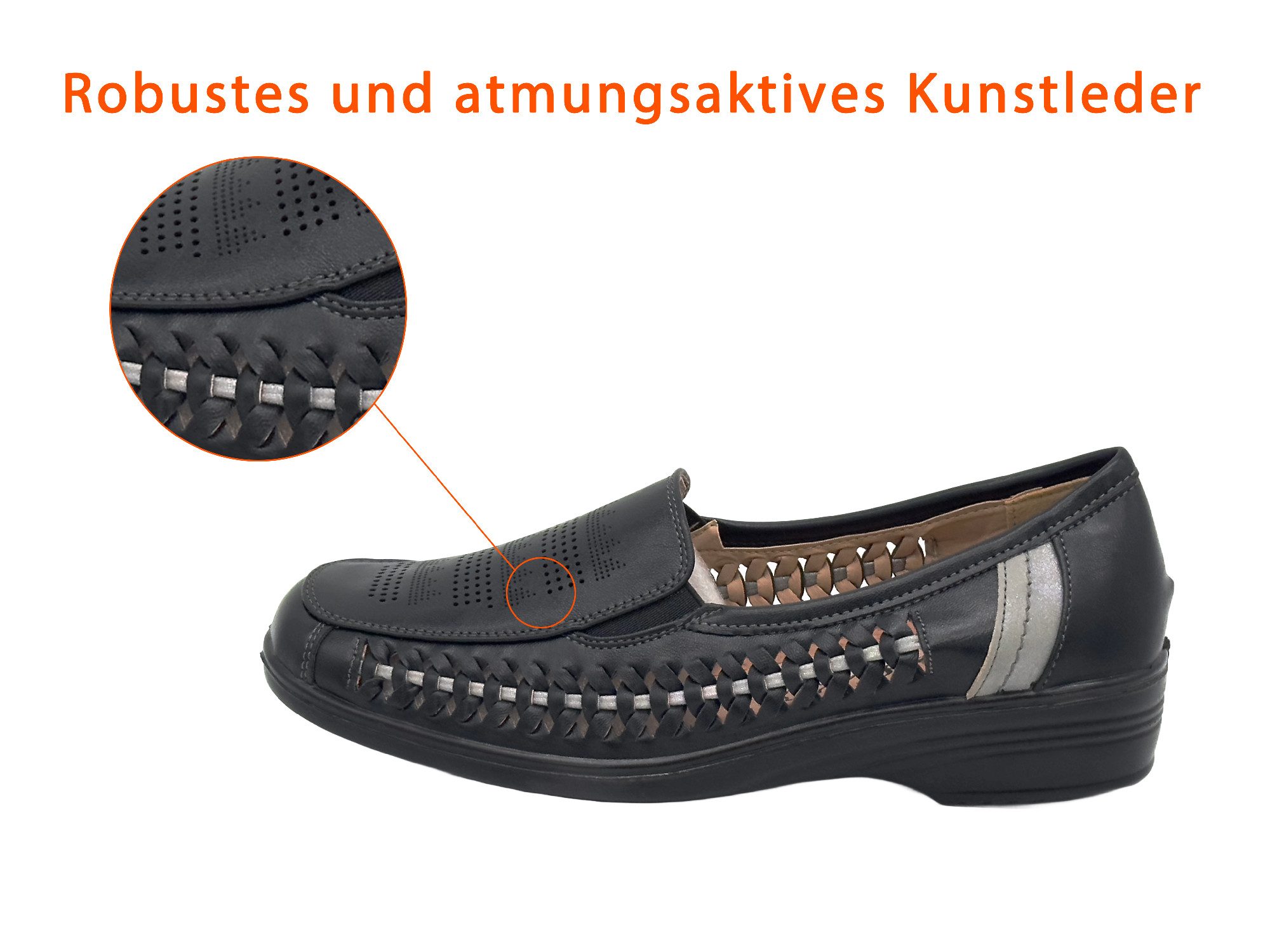 Nowaland Bequeme und stilvolle Slipper Loafer Mokassin Tragekomfort, soft und leicht – Bild 4 von 5