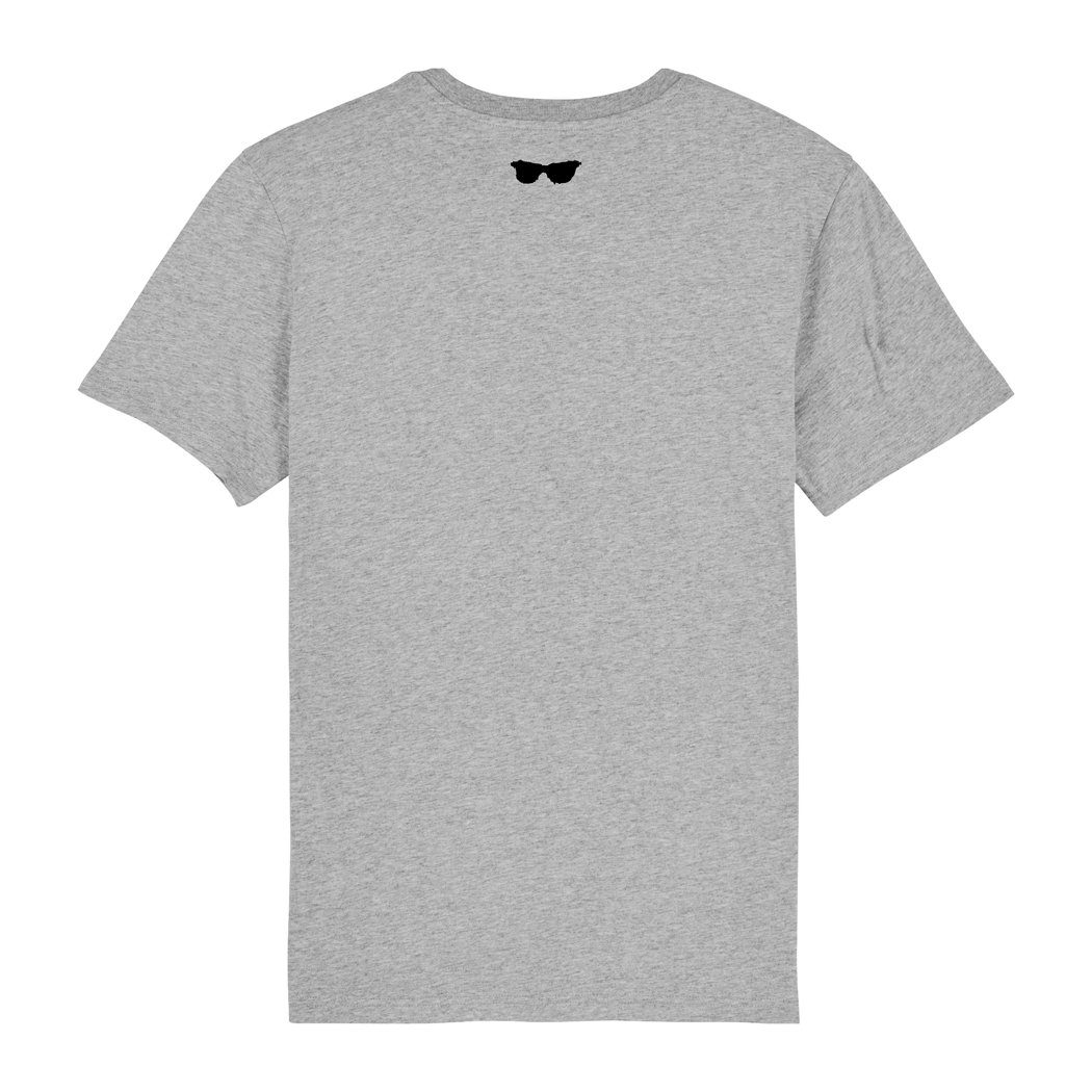 Print-Shirt Basic Grau karlskopf Rundhalsshirt HIPSTER