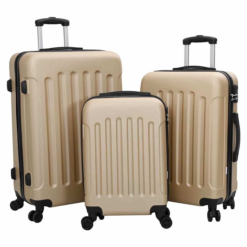 vidaXL Koffer 3 pcs Champagner 50 x 31 x 78 cm ABS Kunststoff