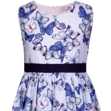 happy girls A-Linien-Kleid Happy Girls Kleid Arctic Blue Schmetterling 116 Kurzarmkleid festlich mit Schmetterling Print und Gürtel