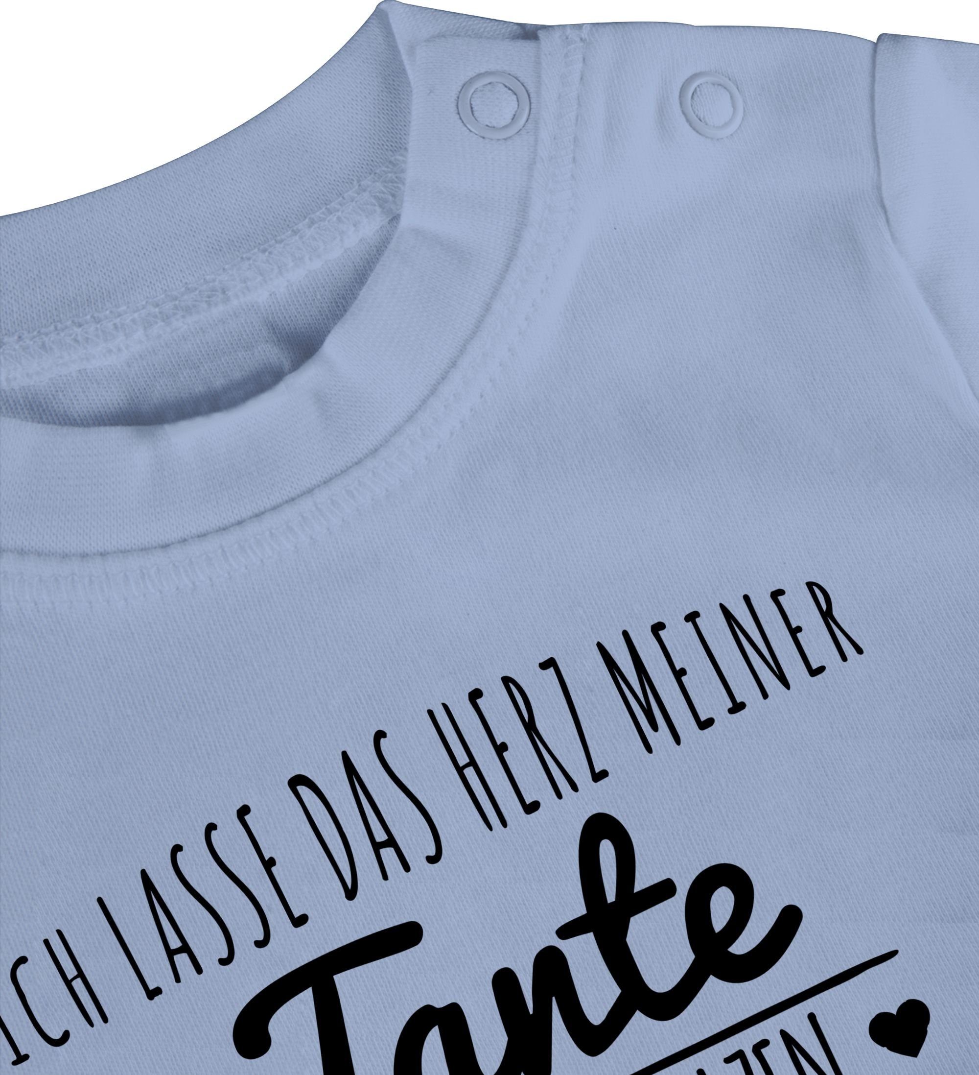 Herz Tante Babyblau dahinschmelzen Shirtracer Tante T-Shirt 3