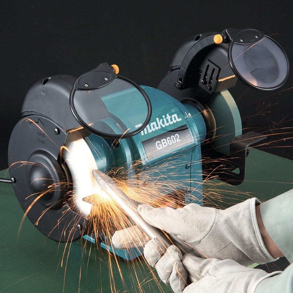 Makita Kombischleifer, max. 2850 U/min, Doppelschleifbock 250 W, GB602, 150 mm - im Karton