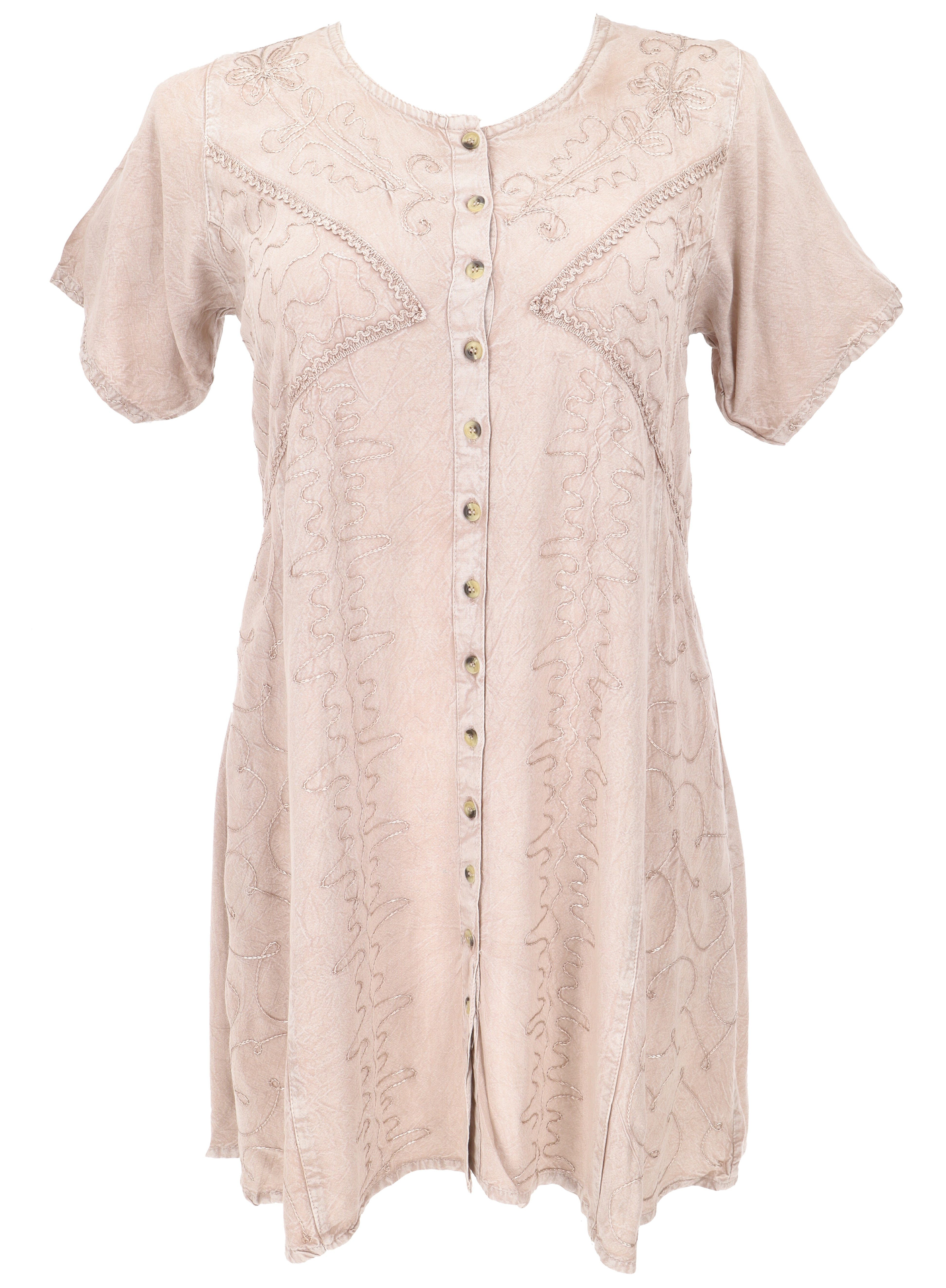 Guru-Shop Midikleid Besticktes indisches Boho Minikleid, günstig online kaufen