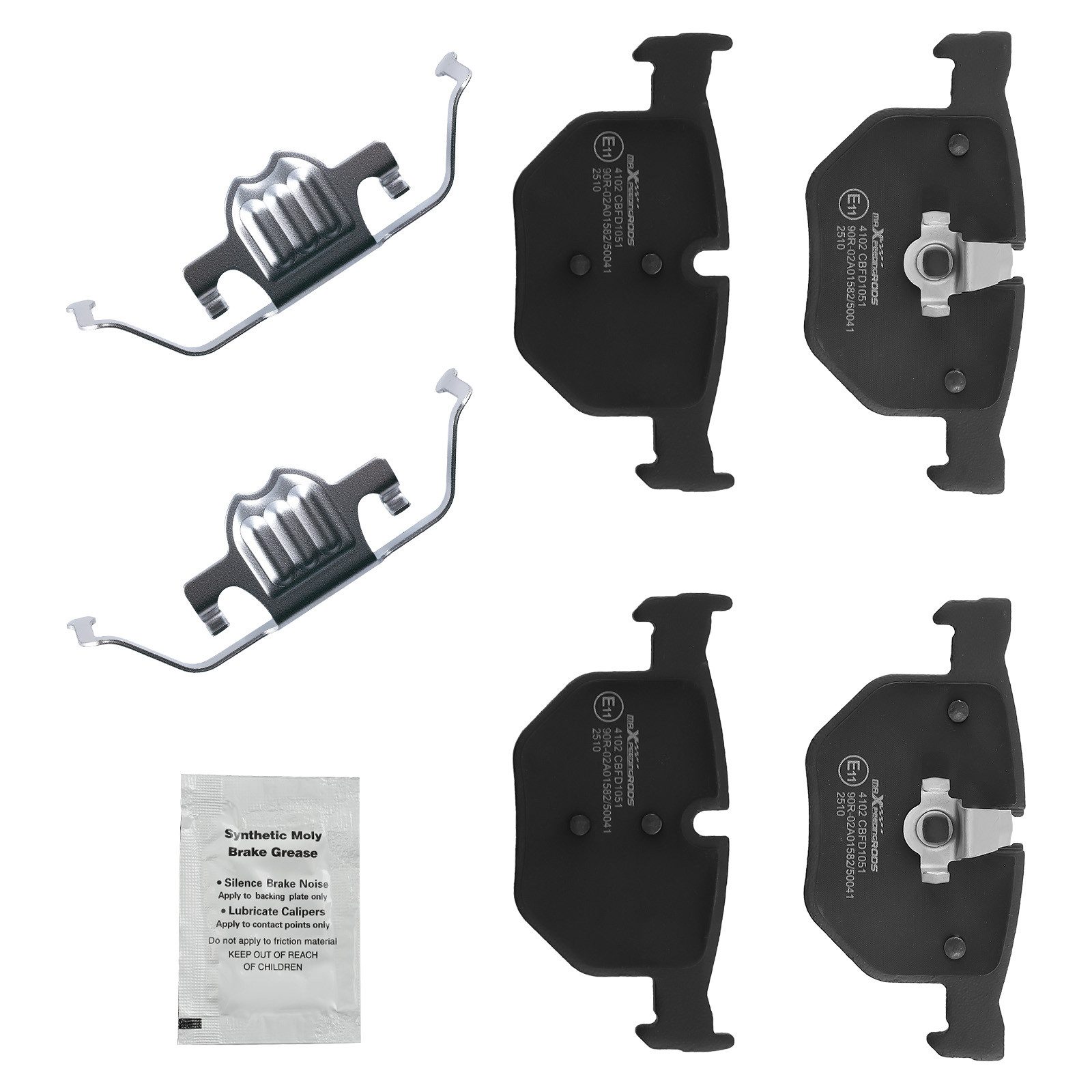 maXpeedingrods Bremsbelag, Bremsbeläge Hinten For BMW 5er E60 E61 520d 520i 523i 525d 6er E63 E64
