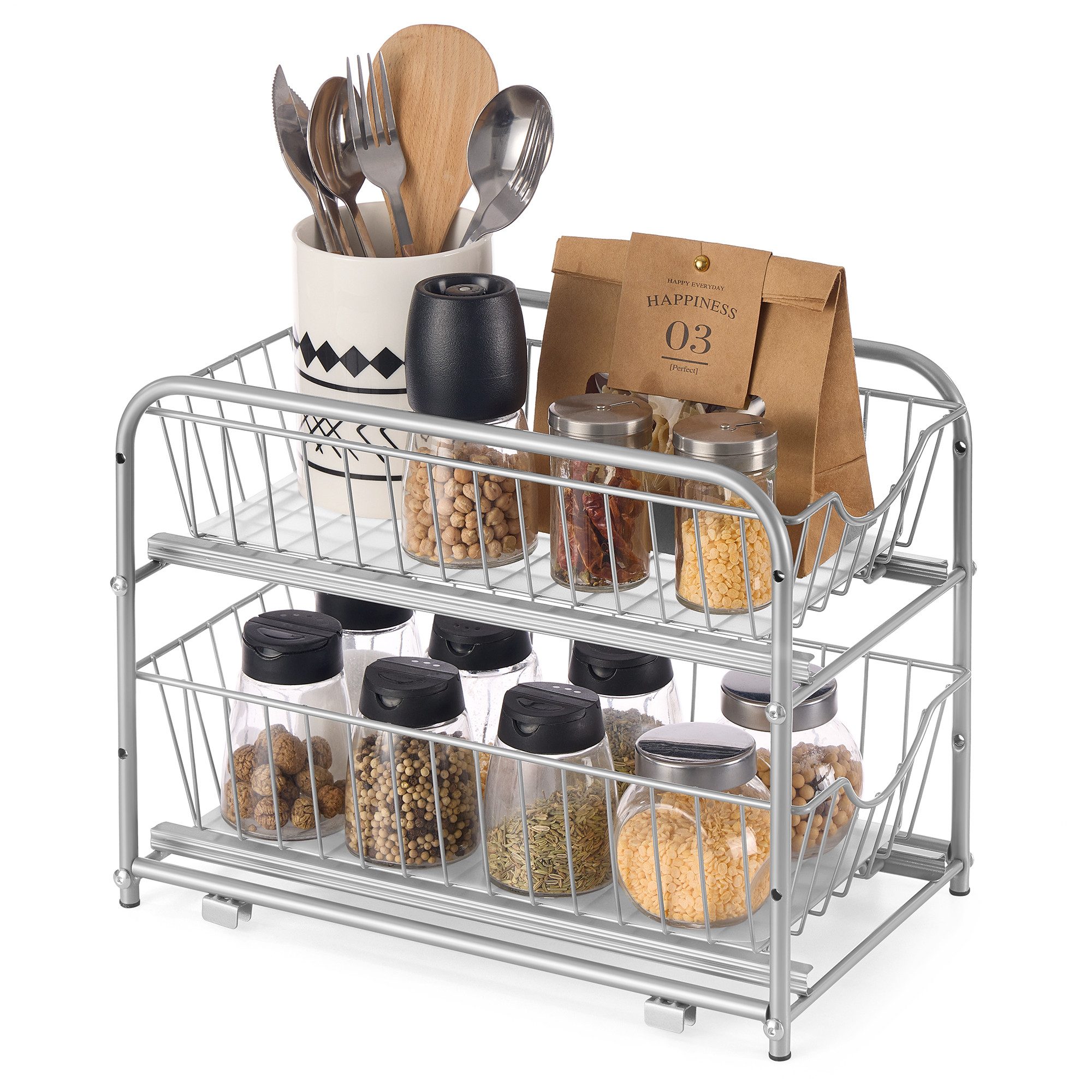 SONGMICS Gewürzregal Küchen-Organizer, 1-tlg., Küchenregal, Ordnungssystem, günstig online kaufen