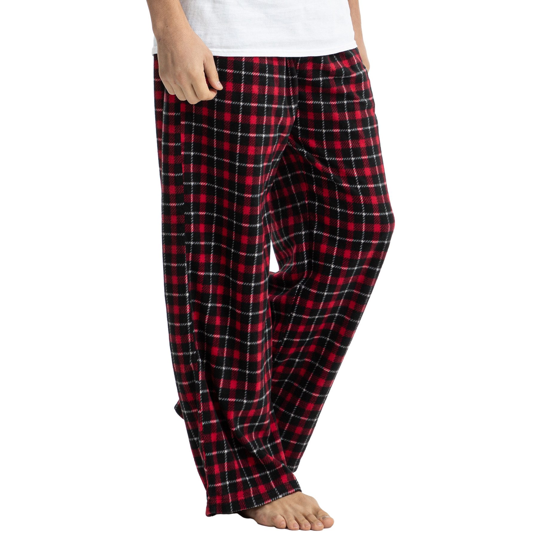TIESTRA Schlafhose 2er-Pack Herren-Schlafanzughosen Leichte lange Hosen mit Tasche und Kordelzug