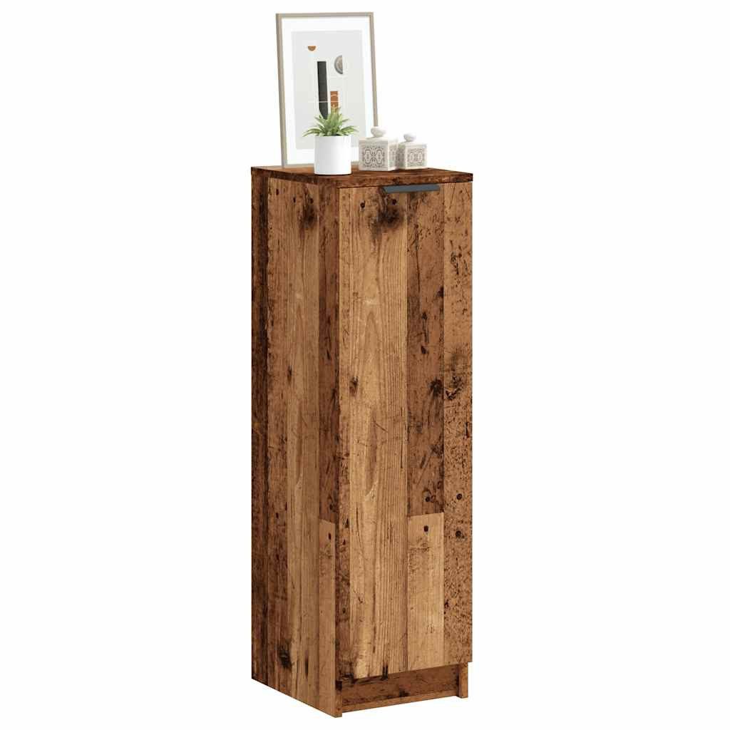 vidaXL Schuhregal Schuhschrank Altholz-Optik 29,5x35x100,5 cm Holzwerkstoff, 1-tlg.